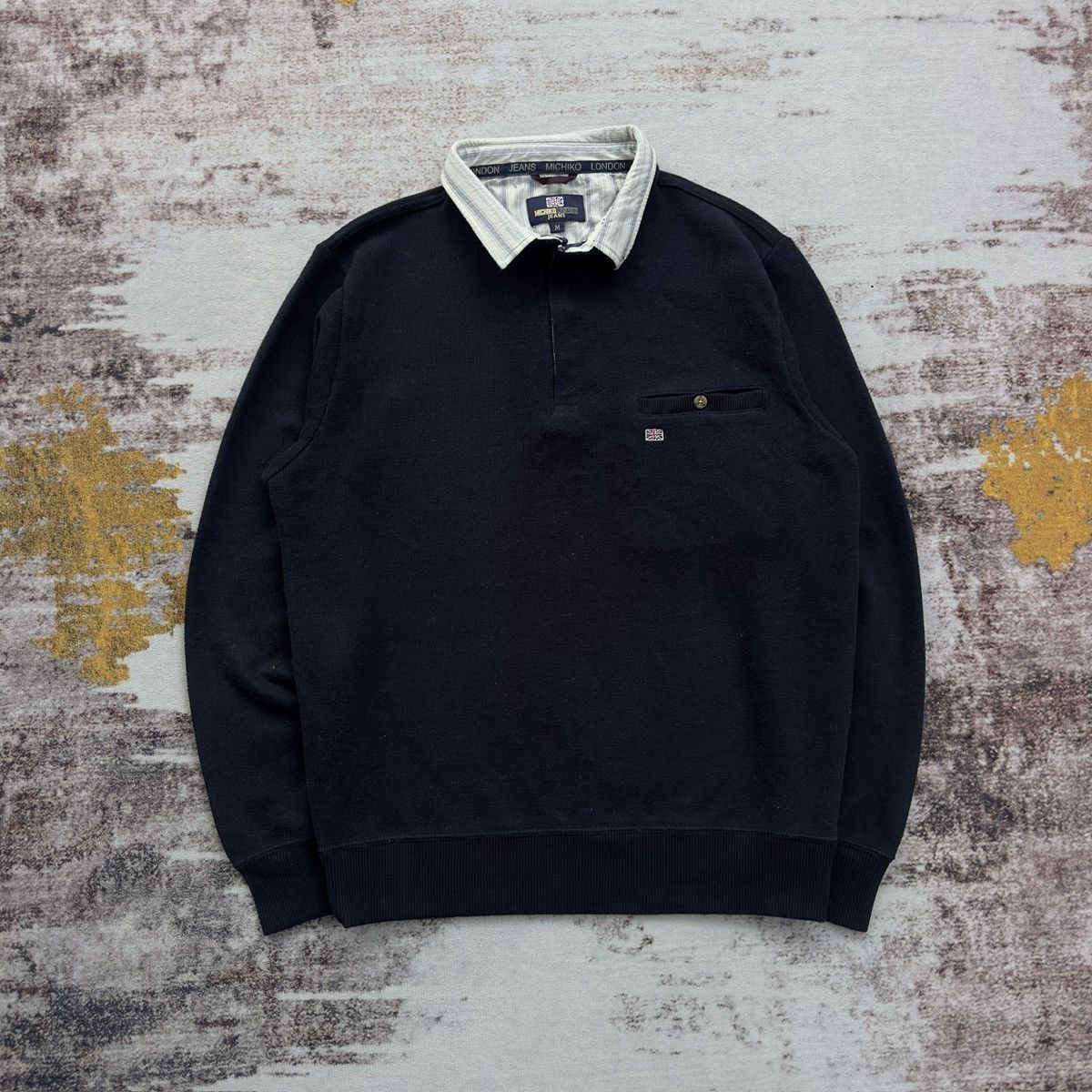 Michiko Koshino London HALF ZIPPER MICHIKO LONDON JEANS SWEATSHIRT 90’s Size US M / EU 48-50 / 2 - 2 Thumbnail