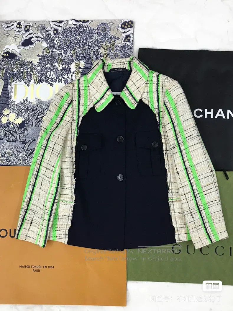 Maison Margiela Maison Margiela Fluorescent green MM6 plaid jacket Size XS / US 0-2 / IT 36-38 - 6 Thumbnail