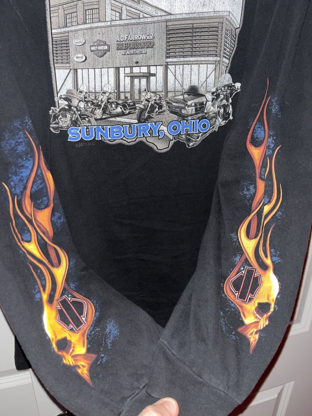 Harley Davidson Vintage Harley Davidson Flames Biker tee 90’s XL Size US XL / EU 56 / 4 - 4 Thumbnail