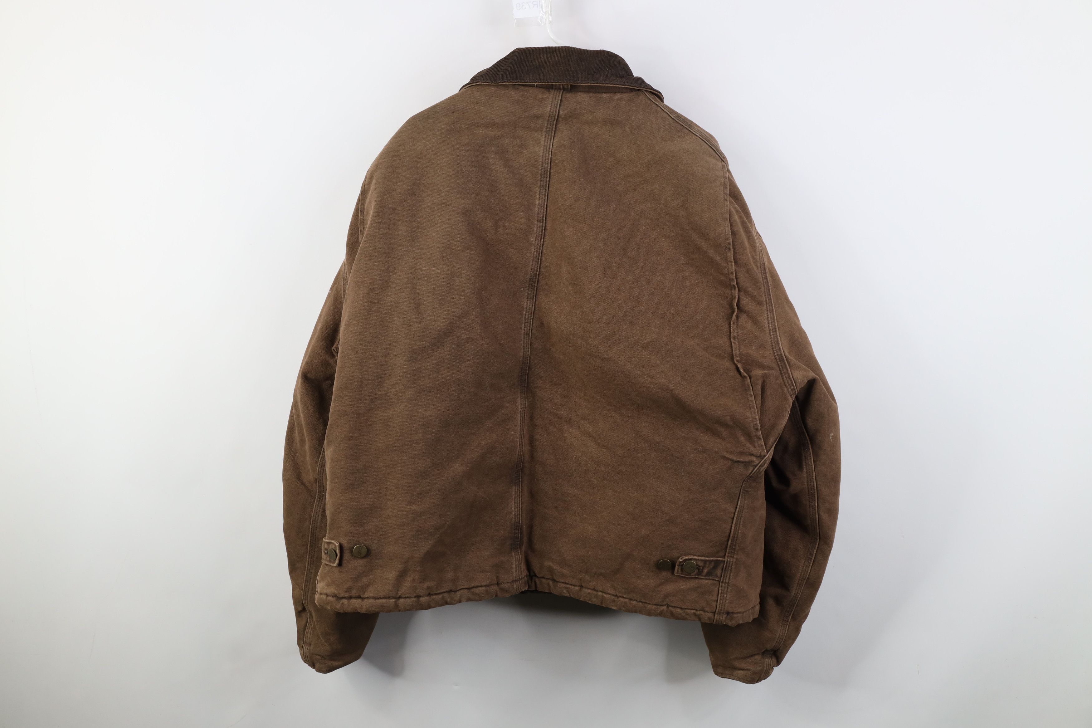 Carhartt Vintage Y2K 2000 Carhartt Detroit Jacket Brown Canvas USA Size US XXL / EU 58 / 5 - 14 Thumbnail