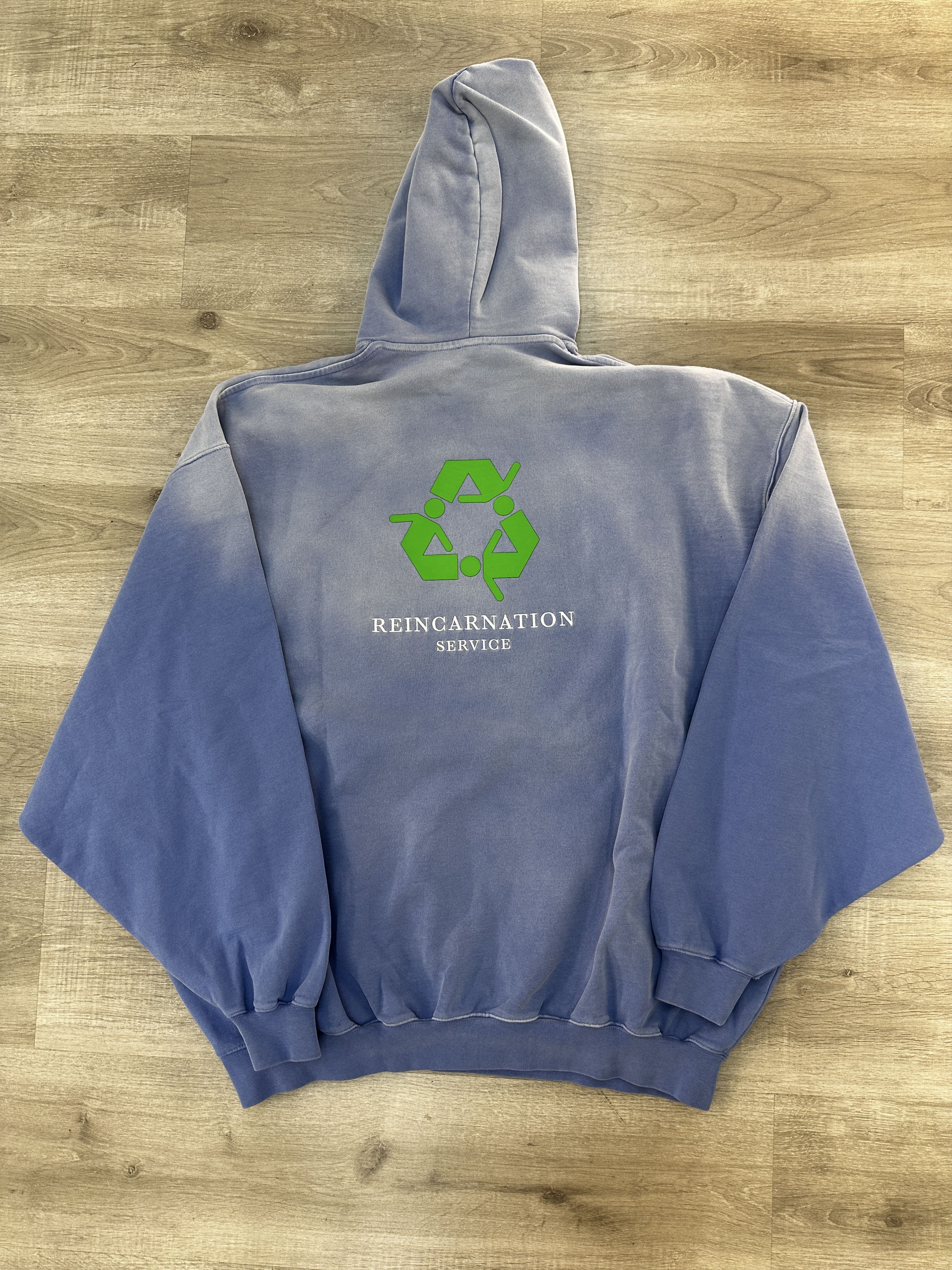 Vetements Vetements “I’m Not Doing Shit Today” Hoodie – Washed Blue Size US XS / EU 42 / 0 - 5 Thumbnail