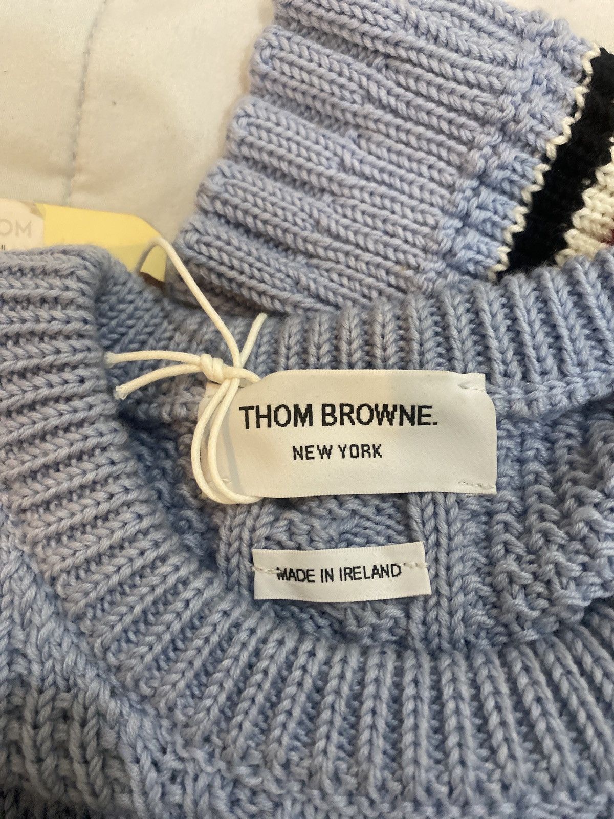 Thom Browne Cable Knit Merino Wool w/ RWB Stripe Size US S / EU 44-46 / 1 - 9 Thumbnail