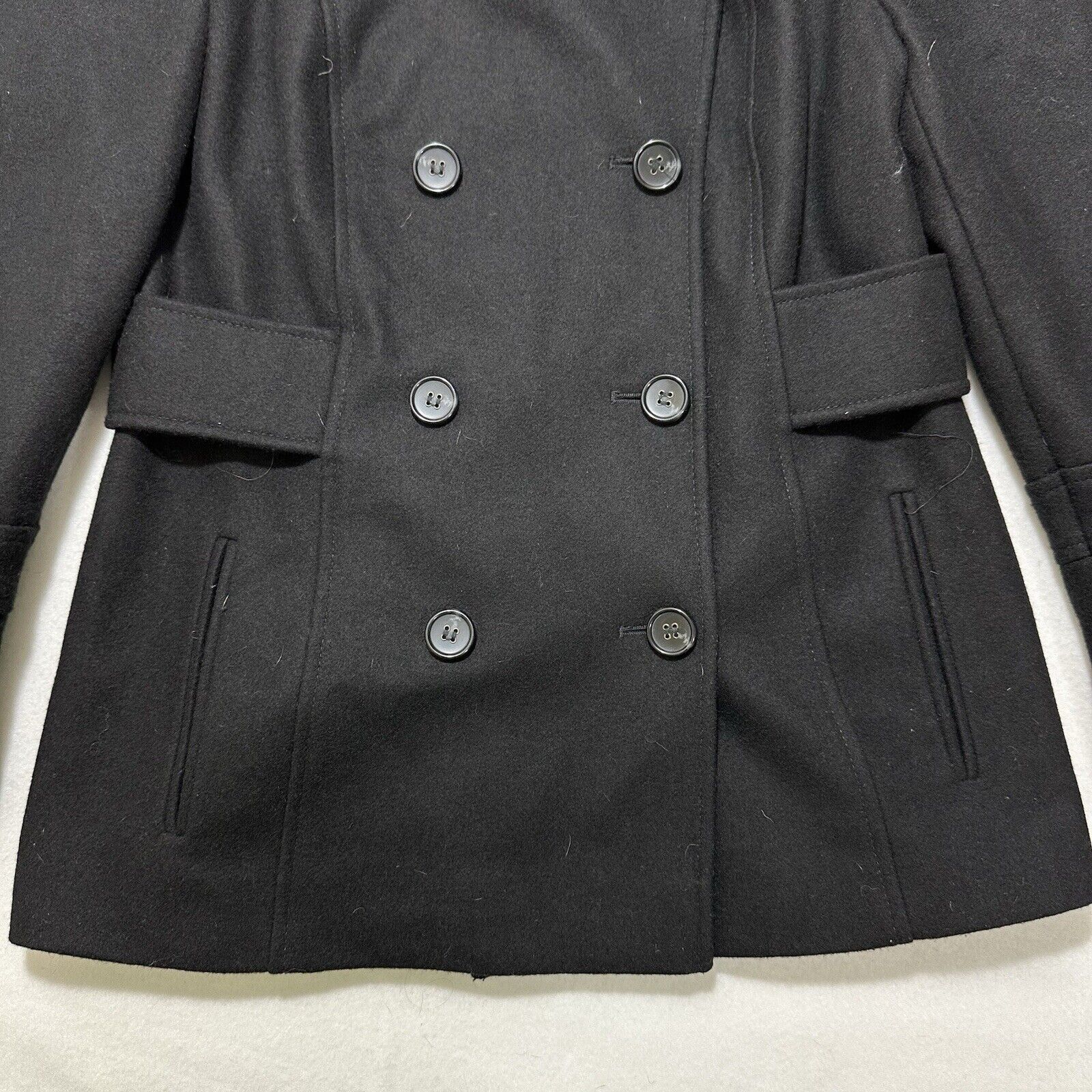 Other Moda International 10 Wool Double Breasted Pea Coat Jacket Size L / US 10 / IT 46 - 6 Thumbnail