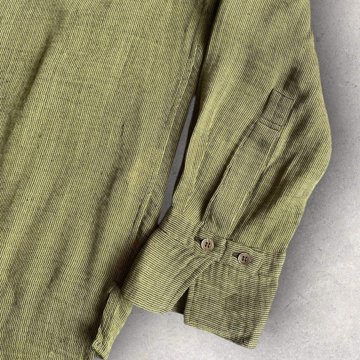 Yohji Yamamoto Y’s Rayon Blend Green Oversized Shirt Size ONE SIZE - 6 Thumbnail