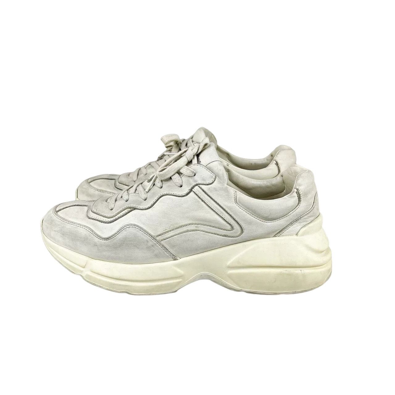 Gucci Gucci Rhyton Distressed Leather Sneakers Size 10 Size US 10 / EU 43 - 1 Thumbnail
