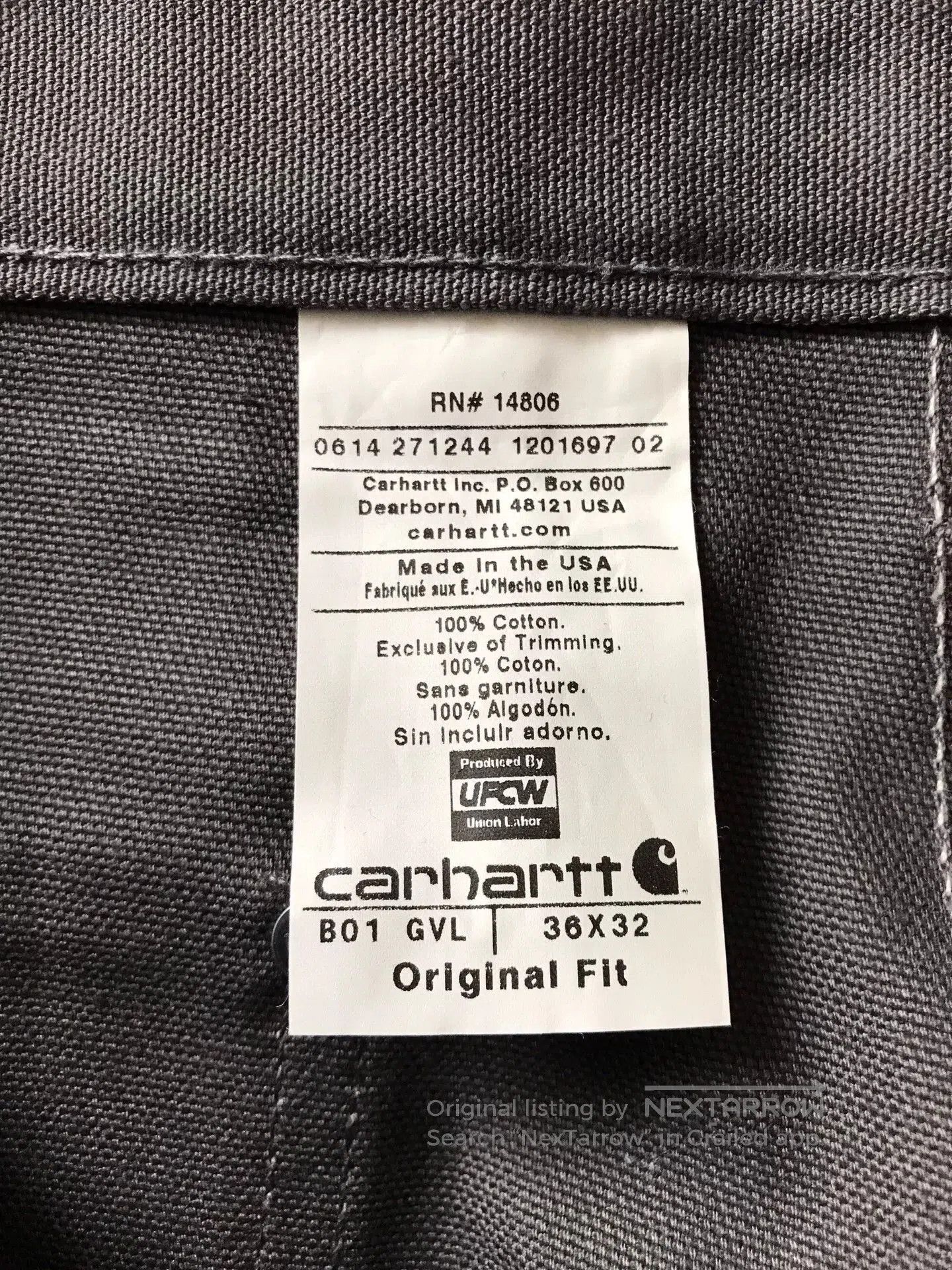 Carhartt Carhartt B01 125th Anniversary Canvas Work Pants. Size US 36 / EU 52 - 9 Thumbnail
