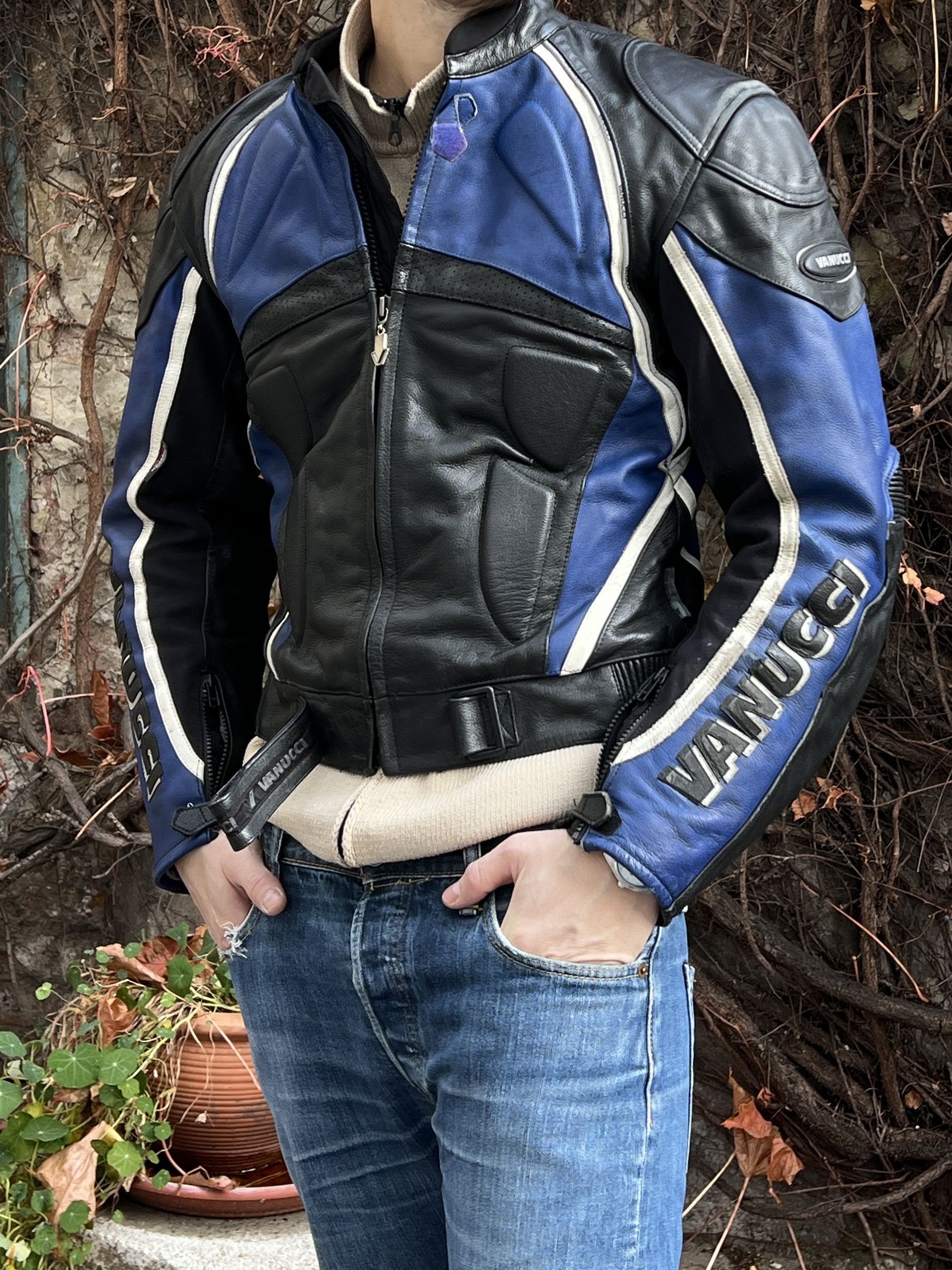 Japanese Brand VTG racing leather jacket biker balenciaga rick owens style Size US S / EU 44-46 / 1 - 2 Thumbnail