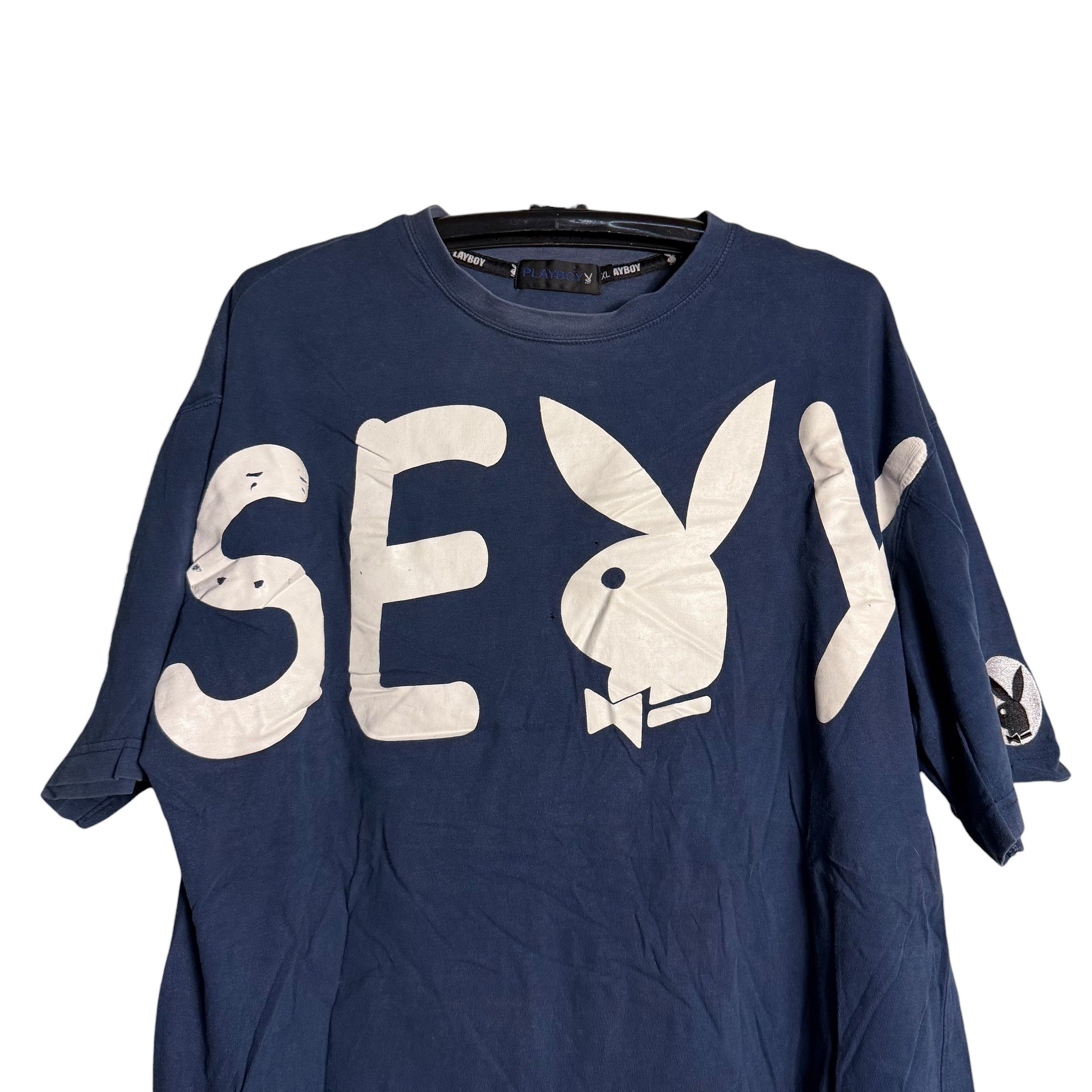 Playboy 🔥RARE🔥Vintage Playboy Iconic Bunny Spellout T-shirt Size US XL / EU 56 / 4 - 2 Thumbnail