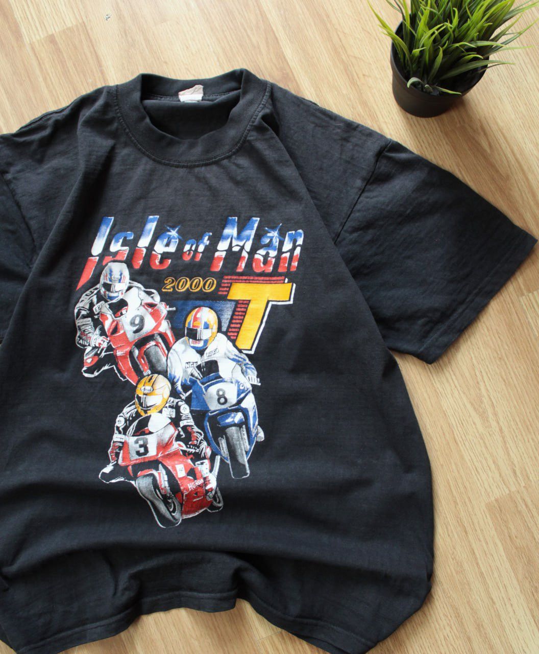 Vintage 🔥 Isle of Man 2000 Vintage Racing Motorcycle T Shirt Size US M / EU 48-50 / 2 - 2 Thumbnail