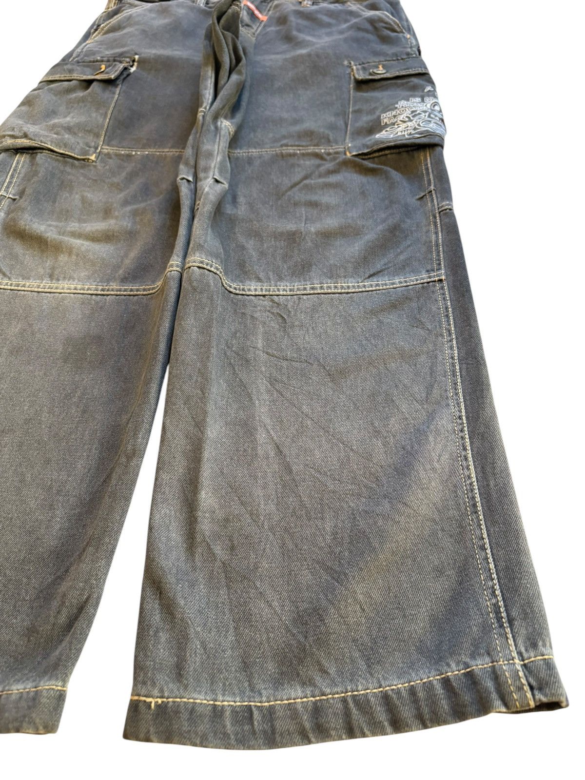 Japanese Brand Vintage Japanese Brand Mud Wash Cargo Loose Baggy Jeans Size US 34 / EU 50 - 7 Thumbnail