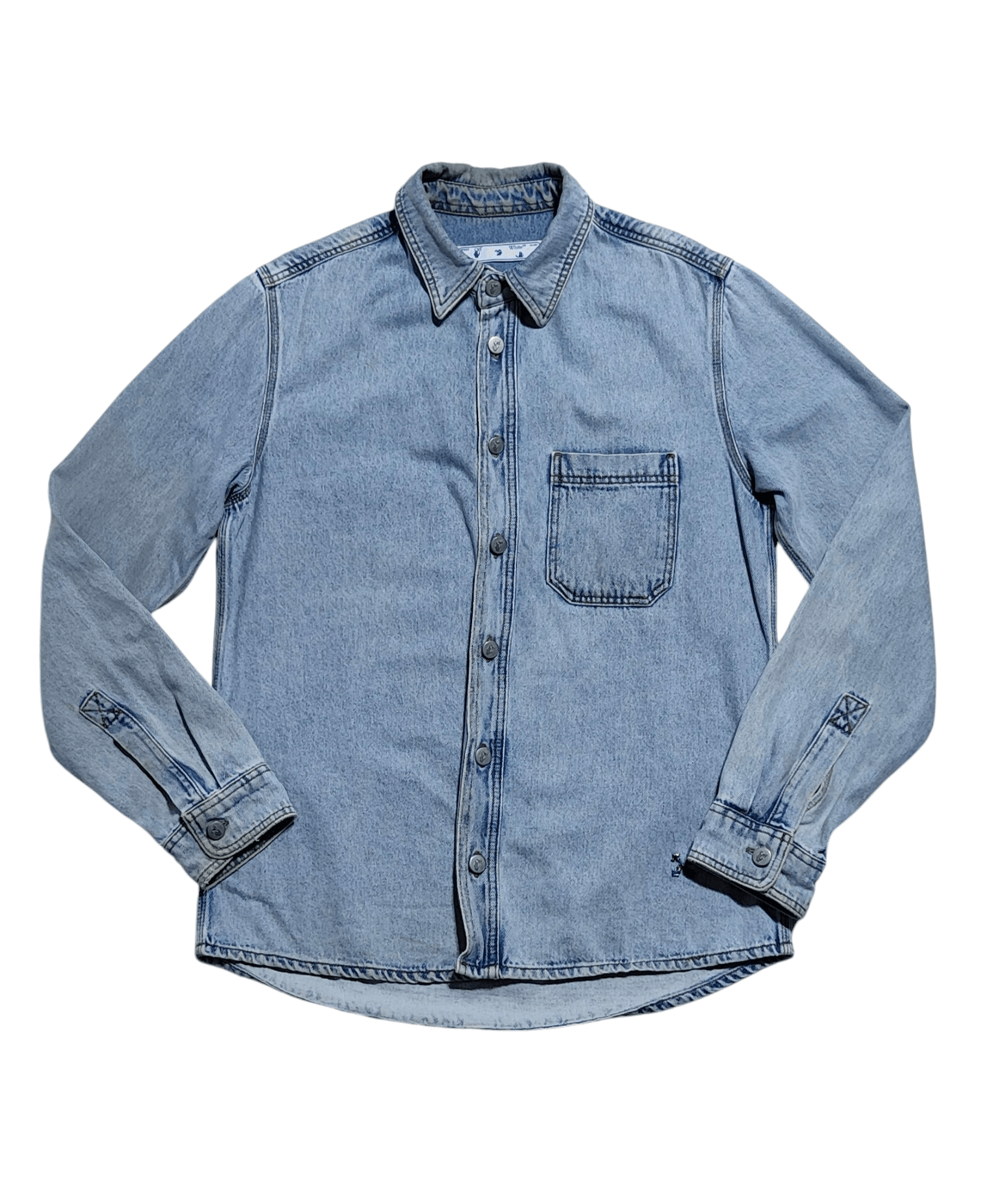Off-White Off-White Black Arrow Motif Iconic Logo Denim Jacket Size US XL / EU 56 / 4 - 9 Thumbnail