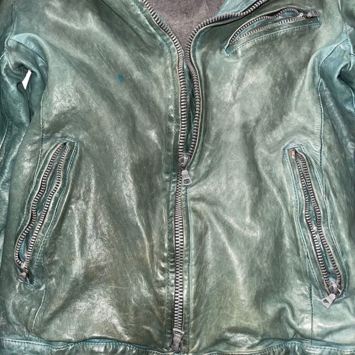 Isamu Katayama Backlash *RARE*Isamu katayama Backlash Green hooded leather jacket Size US M / EU 48-50 / 2 - 3 Thumbnail