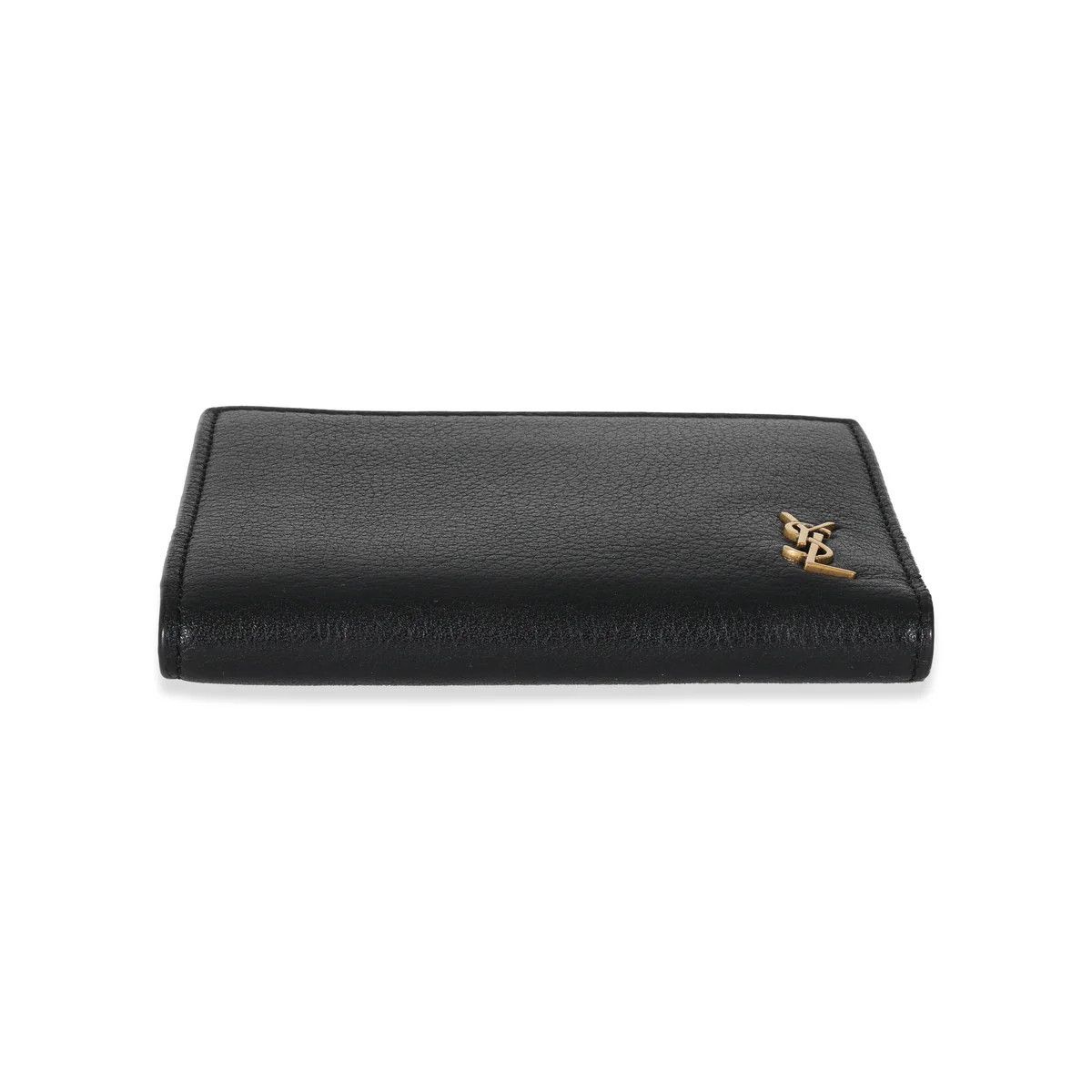 Saint Laurent Paris o1b1hav110924 Size: OS / Tiny BI-Fold ID Wallet in Black Size ONE SIZE - 5 Thumbnail