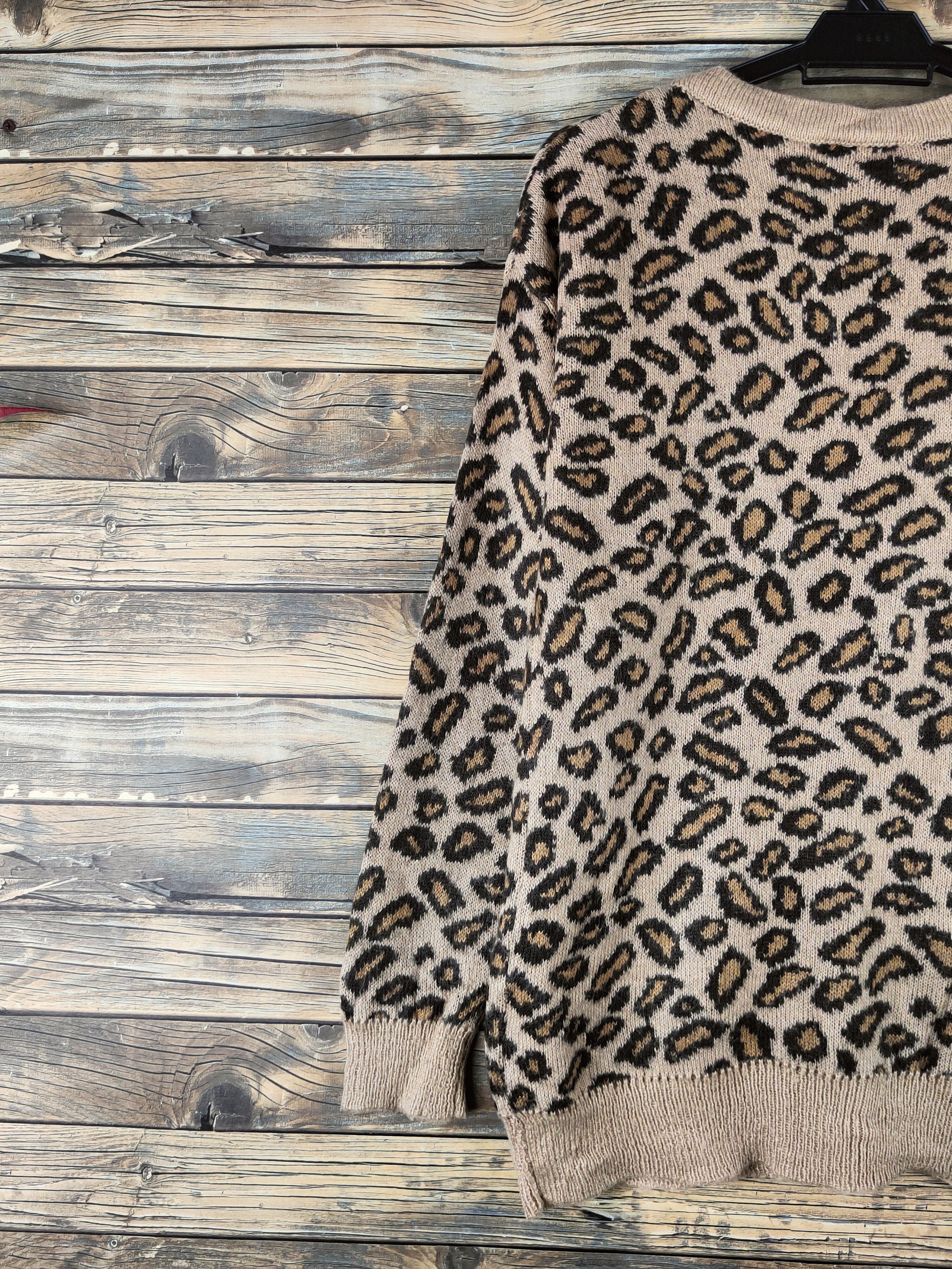 Japanese Brand DL E Hypen World Gallery cheetah Knitwear Cardigan #46-193 Size US M / EU 48-50 / 2 - 8 Thumbnail