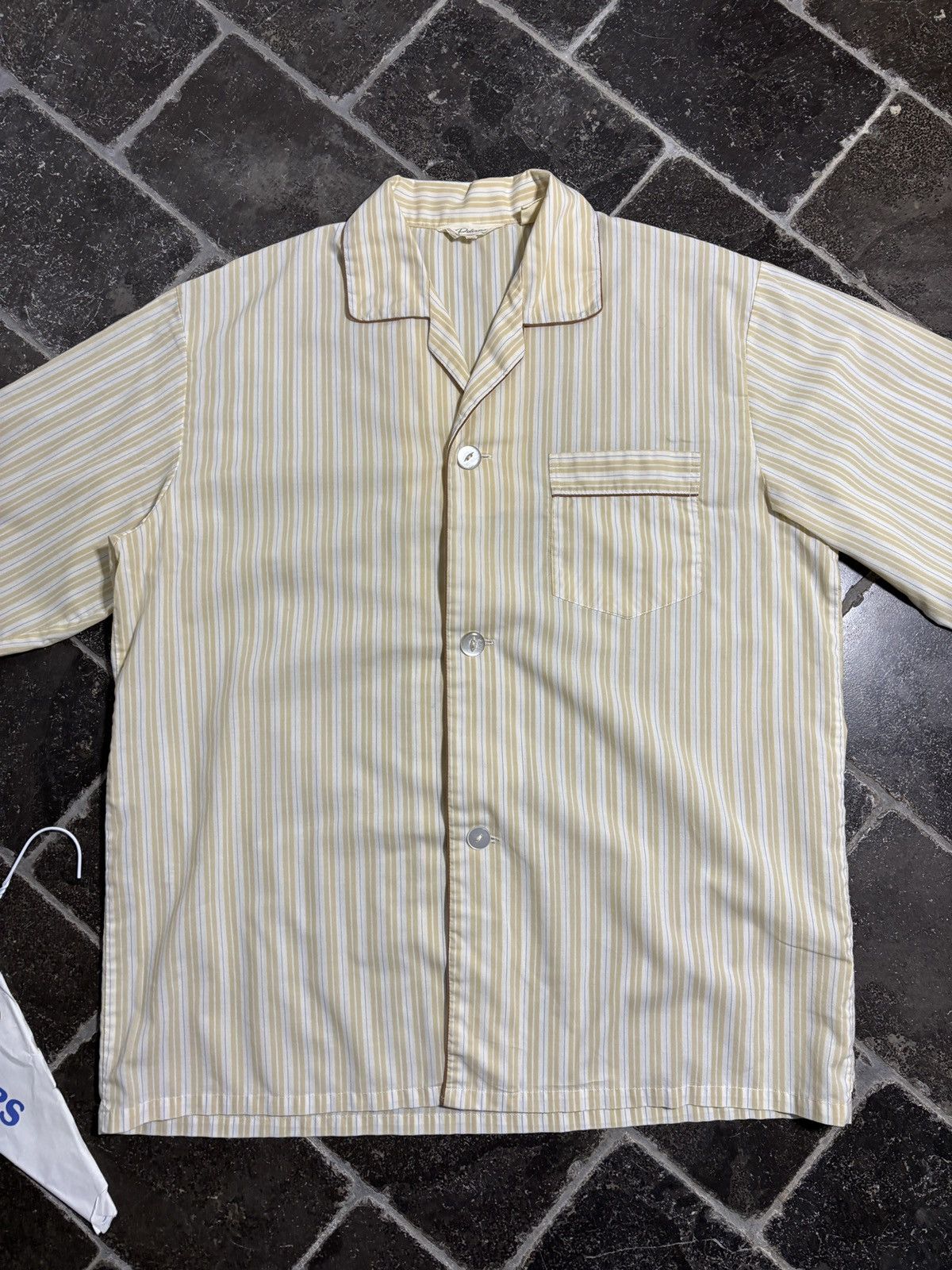 Vintage Vintage Striped Pyjama Set 1970s 80s Matching 2 Piece Suit Size US 34 / EU 50 - 3 Thumbnail