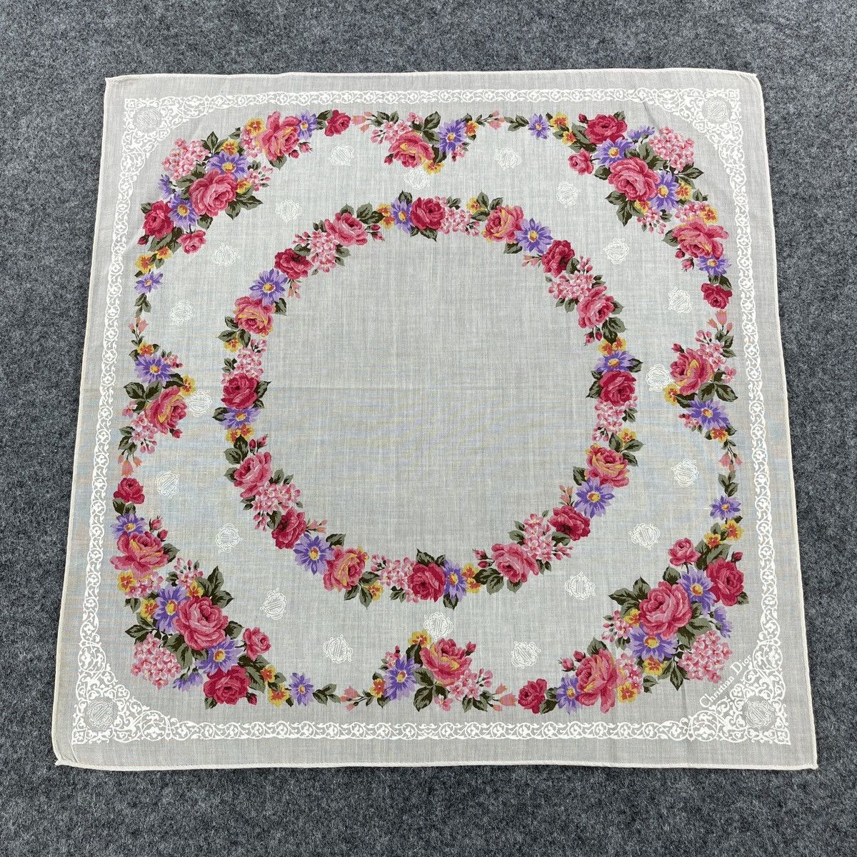 Vintage Christian Dior Handkerchief / Bandana / Neckerchief B094 Size ONE SIZE - 1 Thumbnail