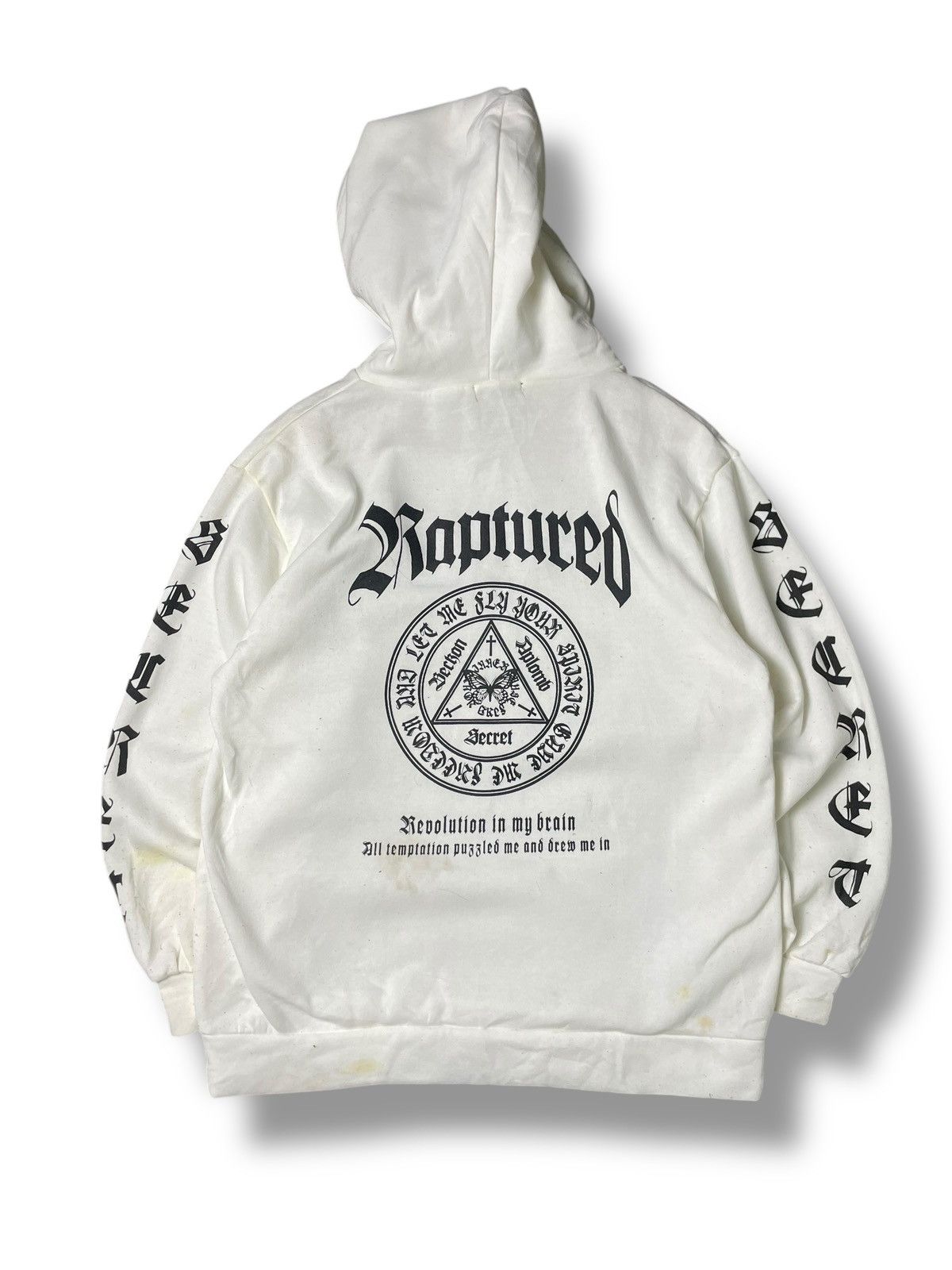 Japanese Brand Rad Four Real Brand Raptured Spellout Hoodies (62) Size US M / EU 48-50 / 2 - 10 Thumbnail