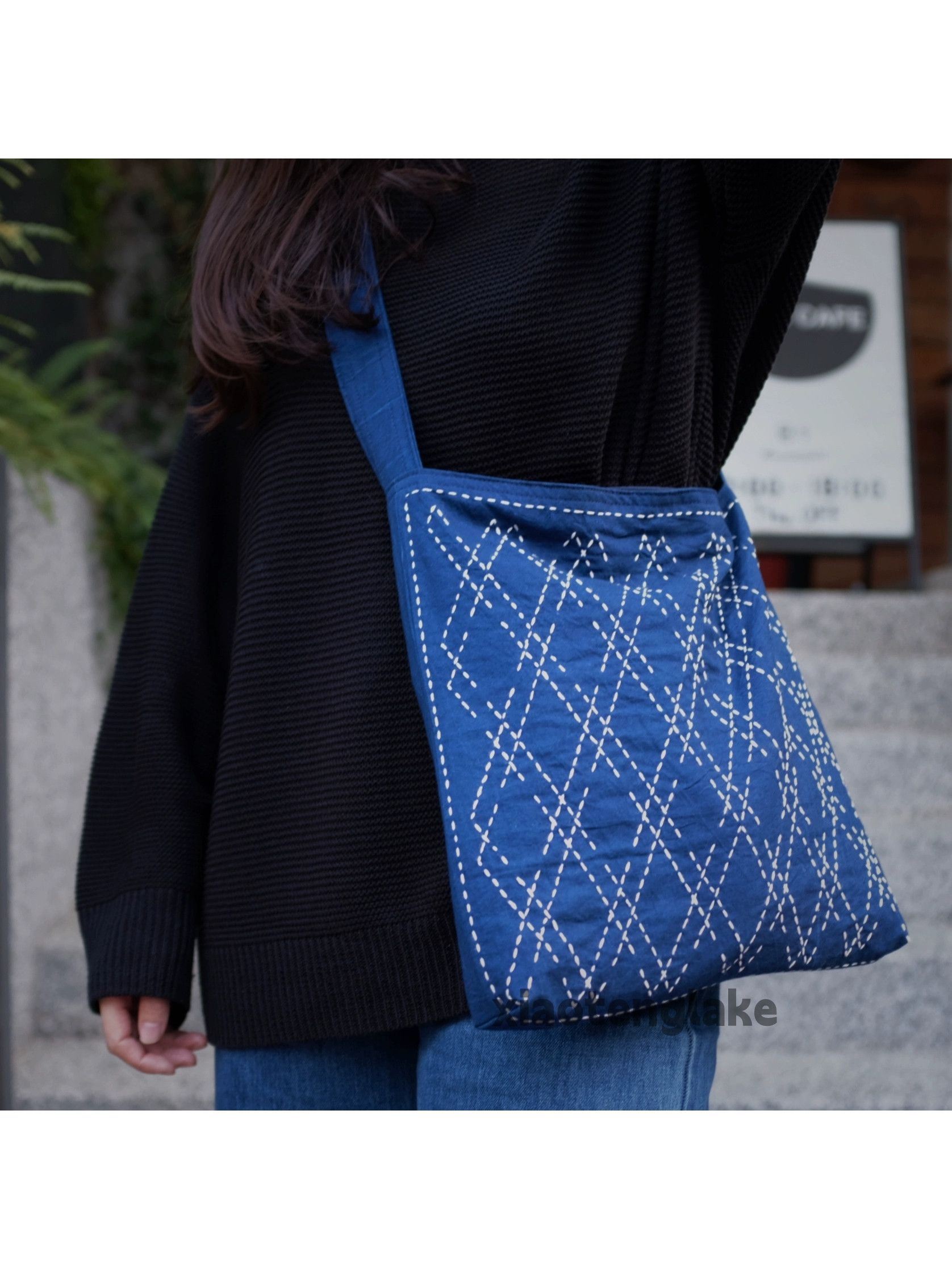 Unisex utility indigo outdoor sports messenger bag