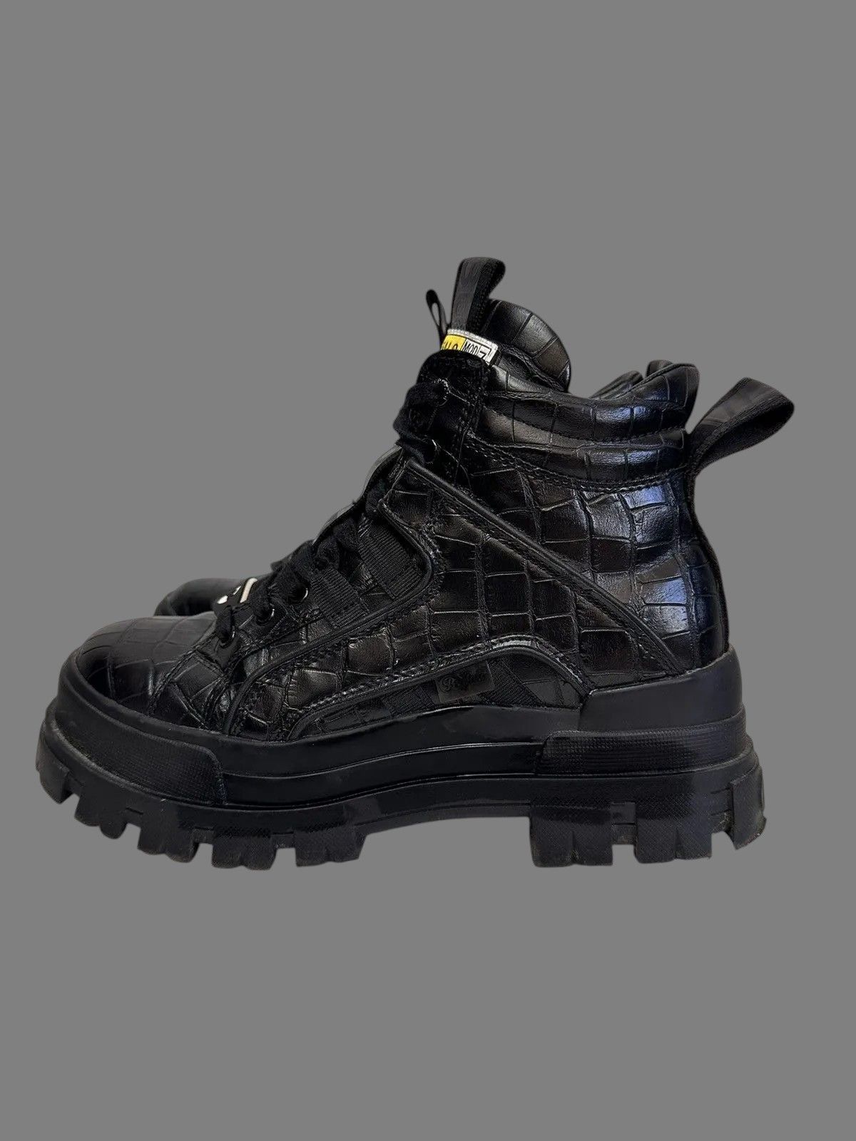 New Rock Gothic Platform Leather Boots Vintage Buffalo AS98 Look Size US 9 / IT 39 - 1 Thumbnail
