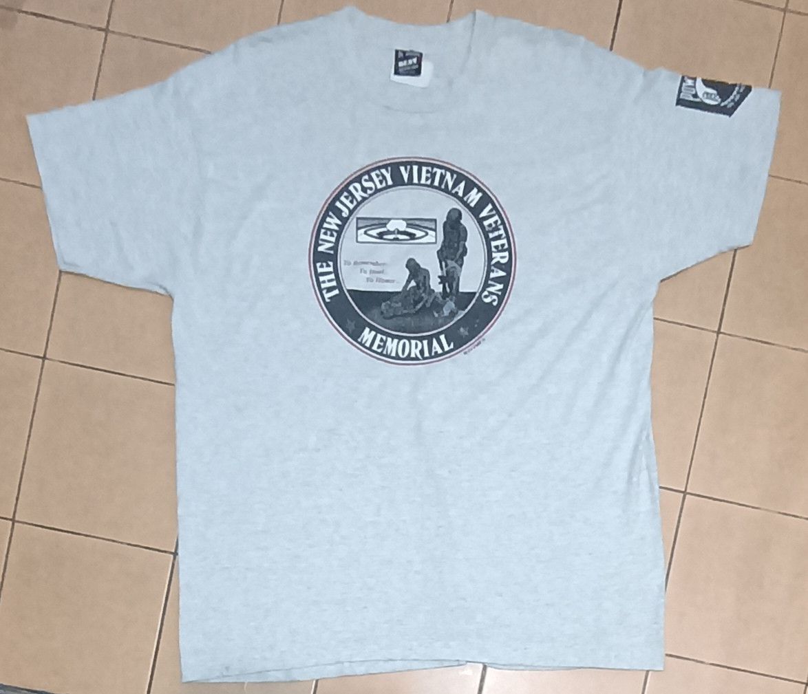 Vintage VINTAGE 80s NEW JERSEY VIETNAM VETERAN MEMORIAL SHIRT Size US XL / EU 56 / 4 - 2 Thumbnail