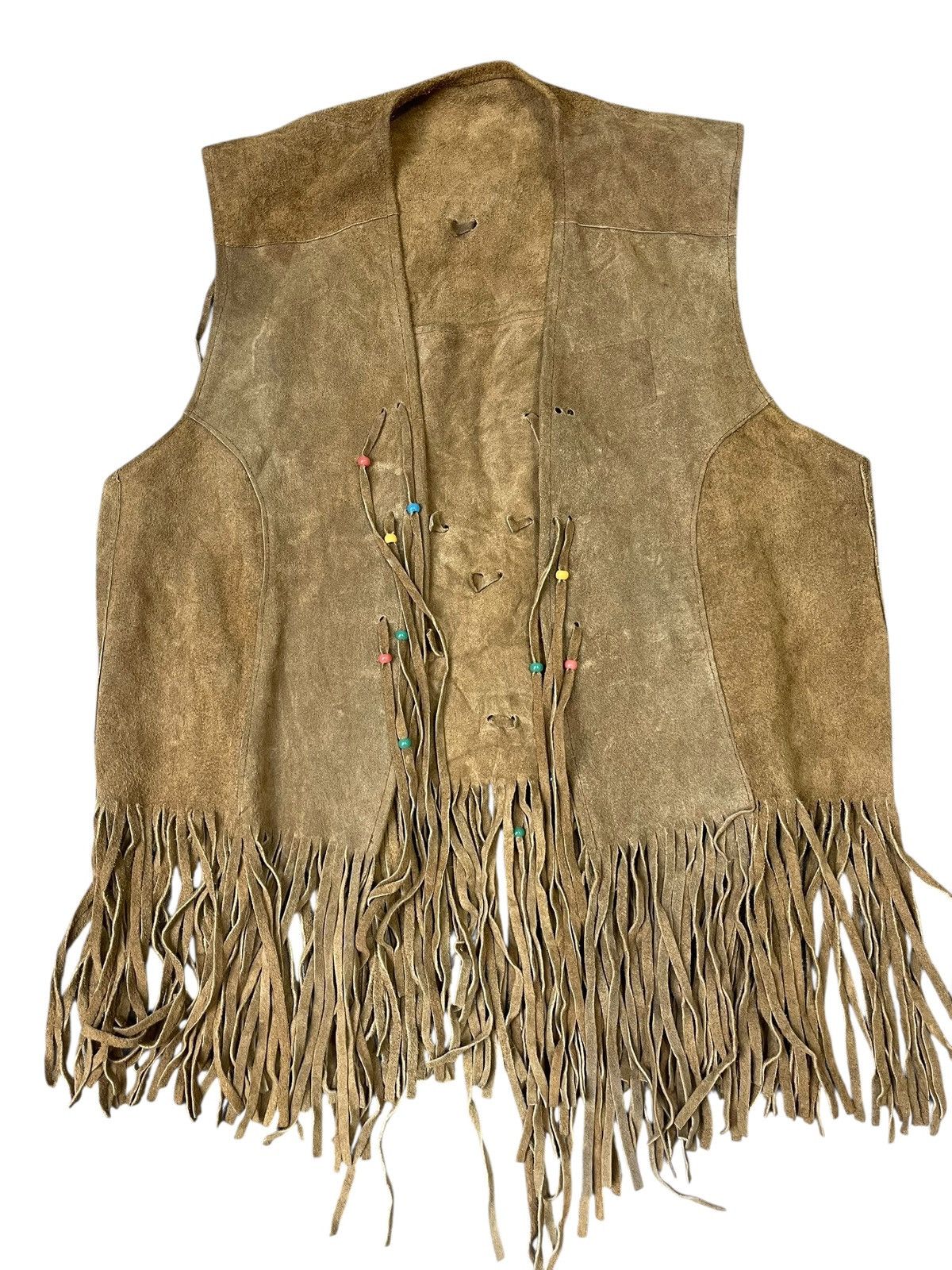 Japanese Brand Vintage Sullivan Of Albuquerque Native Pattern Leather Vest Size US S / EU 44-46 / 1 - 2 Thumbnail