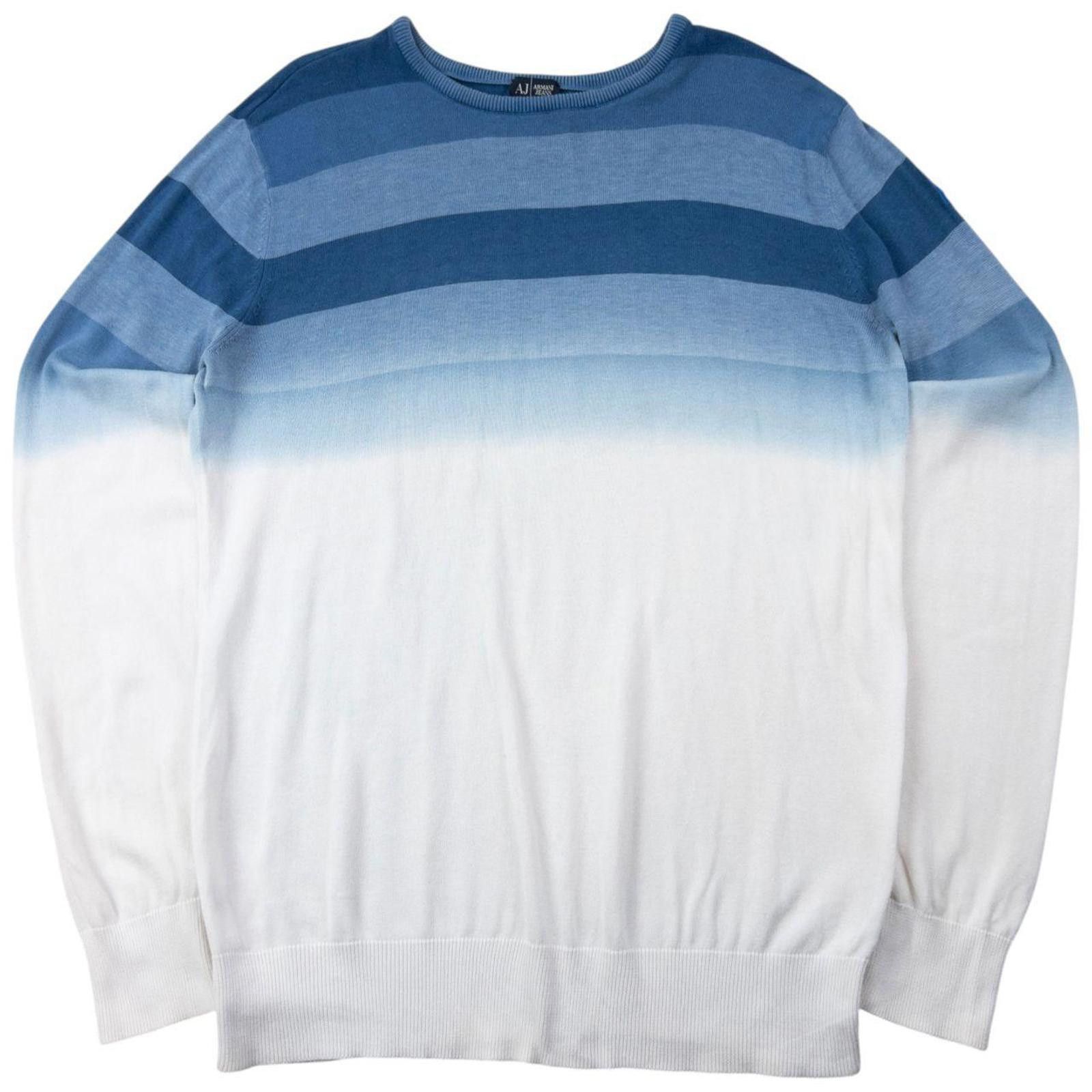 Other Vintage 2000s Armani Jeans Gradient Striped Jumper Size L Size US L / EU 52-54 / 3 - 1 Thumbnail