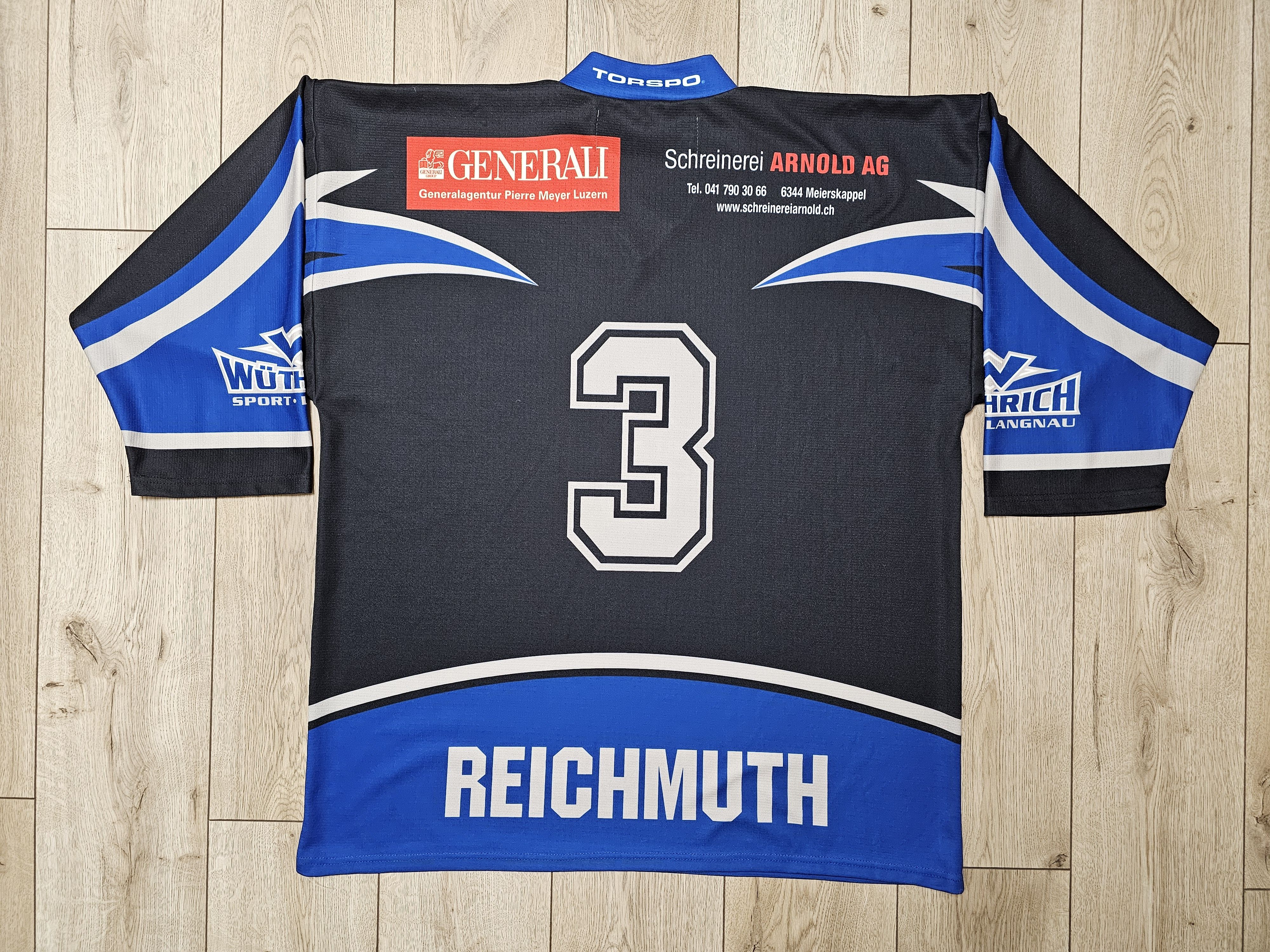 NHL × Vintage BLACK SCORPION EVZ HOCKEY JERSEY EV ZUG JERSEY Size US XXL / EU 58 / 5 - 2 Thumbnail