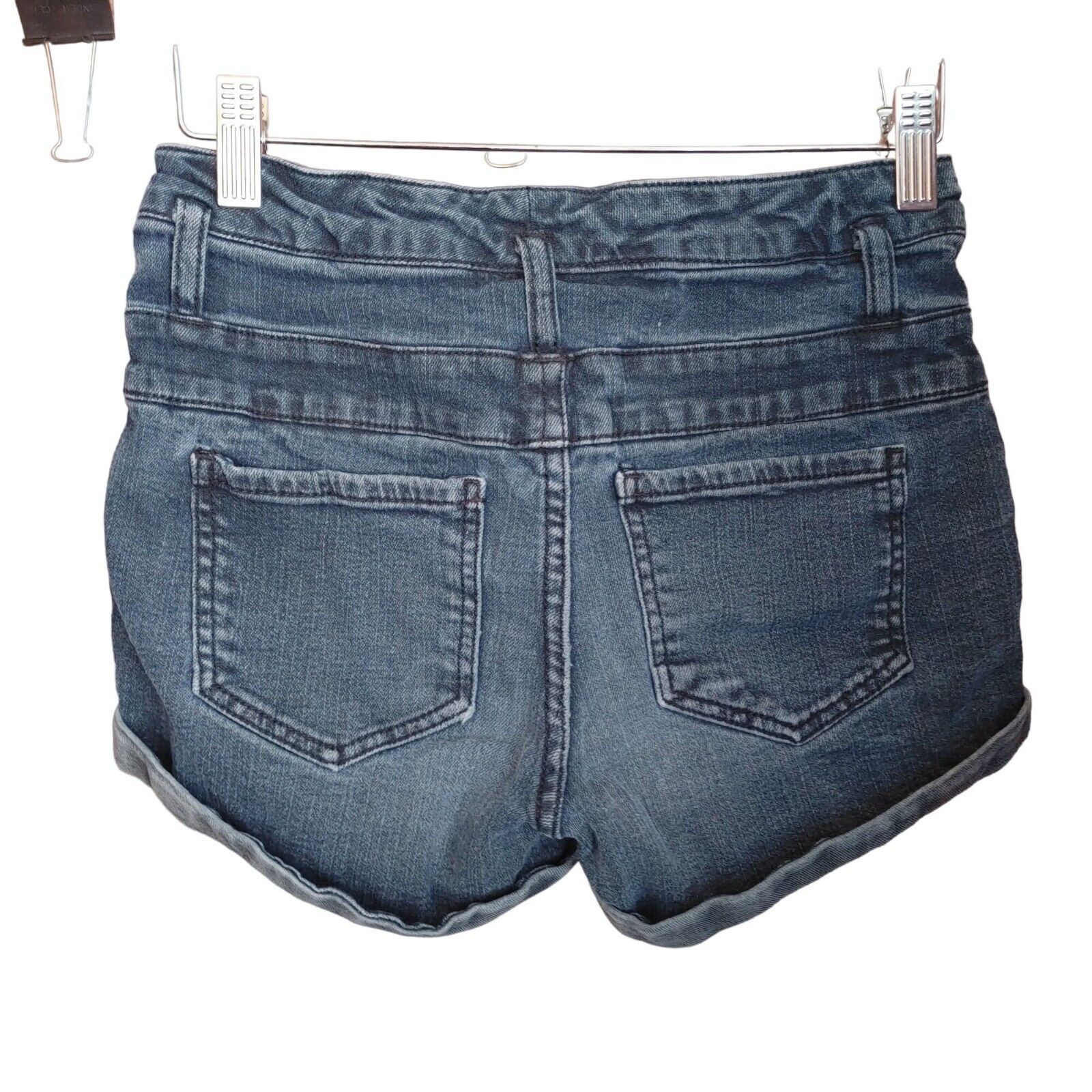 Mossimo Mossio Blue Jean Rolled Cuff HighRise SuperStretch Shorts Size 25" / US 0 / IT 36 - 2 Thumbnail