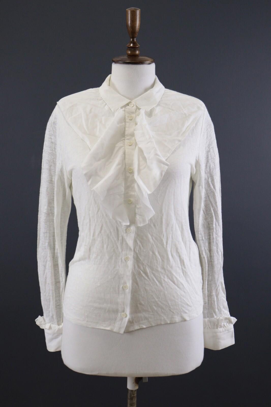 Designer Claudie Pierlot Paris Lagenlook Jabot Blouse Shirt Size 3 Size M / US 6-8 / IT 42-44 - 1 Thumbnail