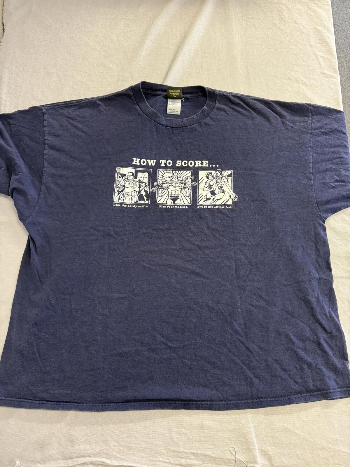 Warner Bros Vintage DC Superman T-shirt How to Score DC Tee Superman 3XL Size US XXL / EU 58 / 5 - 2 Thumbnail