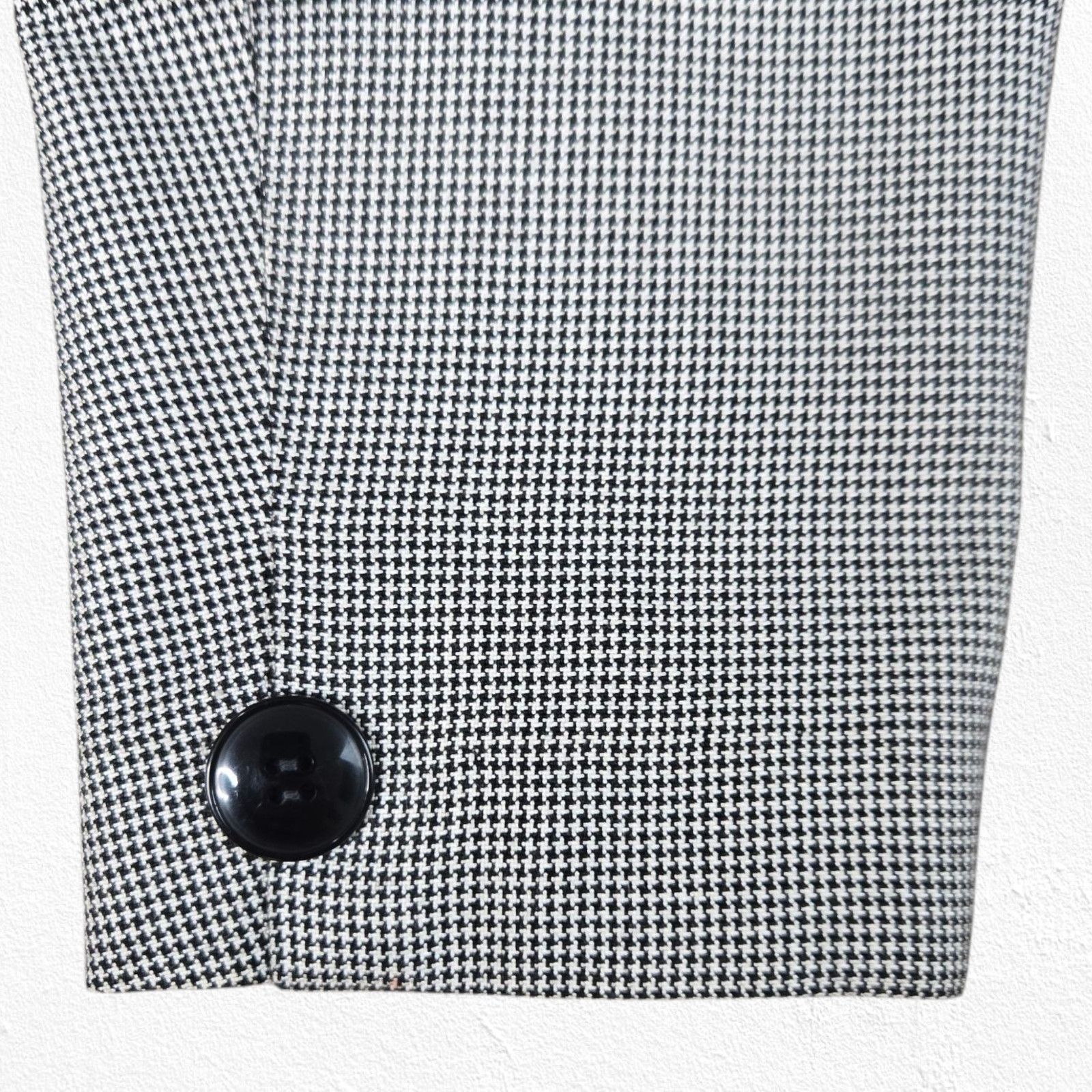 Vintage Vintage Black Houndstooth Power Suit Jacket Blazer Size 10 Size L / US 10 / IT 46 - 5 Thumbnail