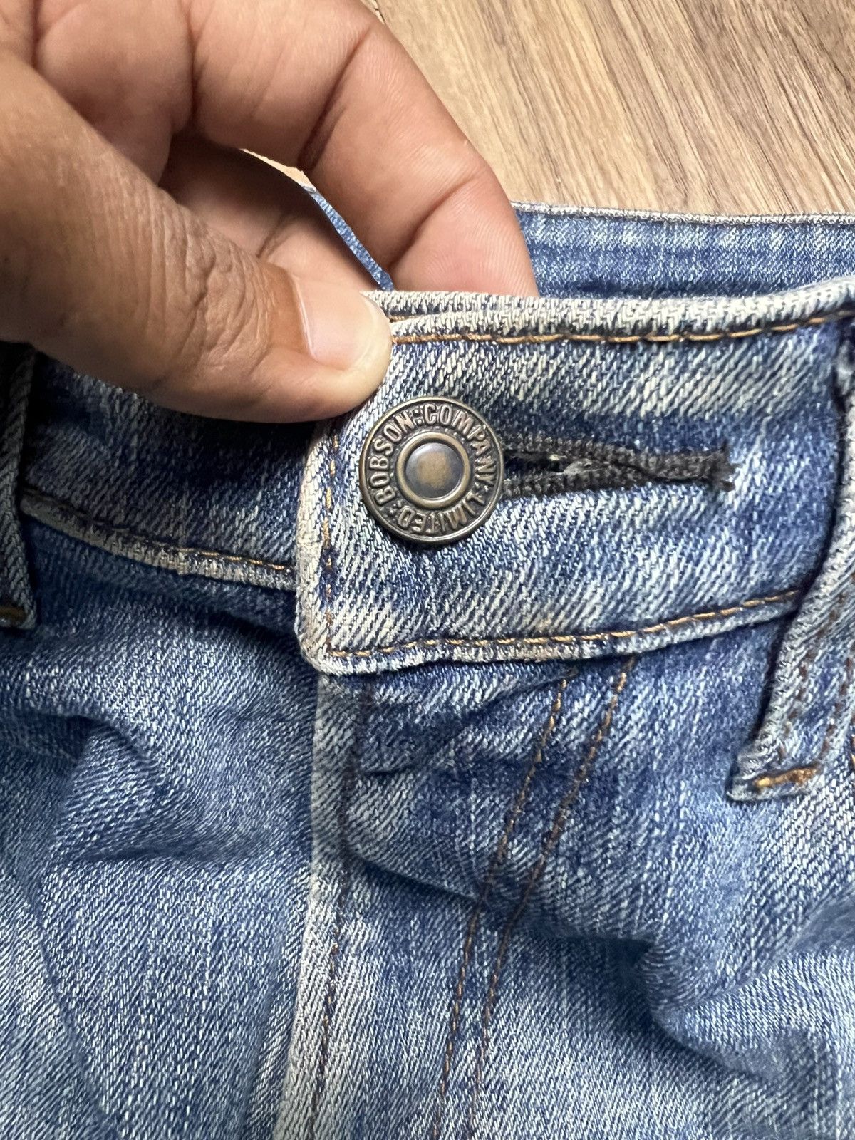 14th Addiction Vintage BOBSON CHESSKING Denim Jeans Straight Cut (41) Size US 31 - 6 Thumbnail