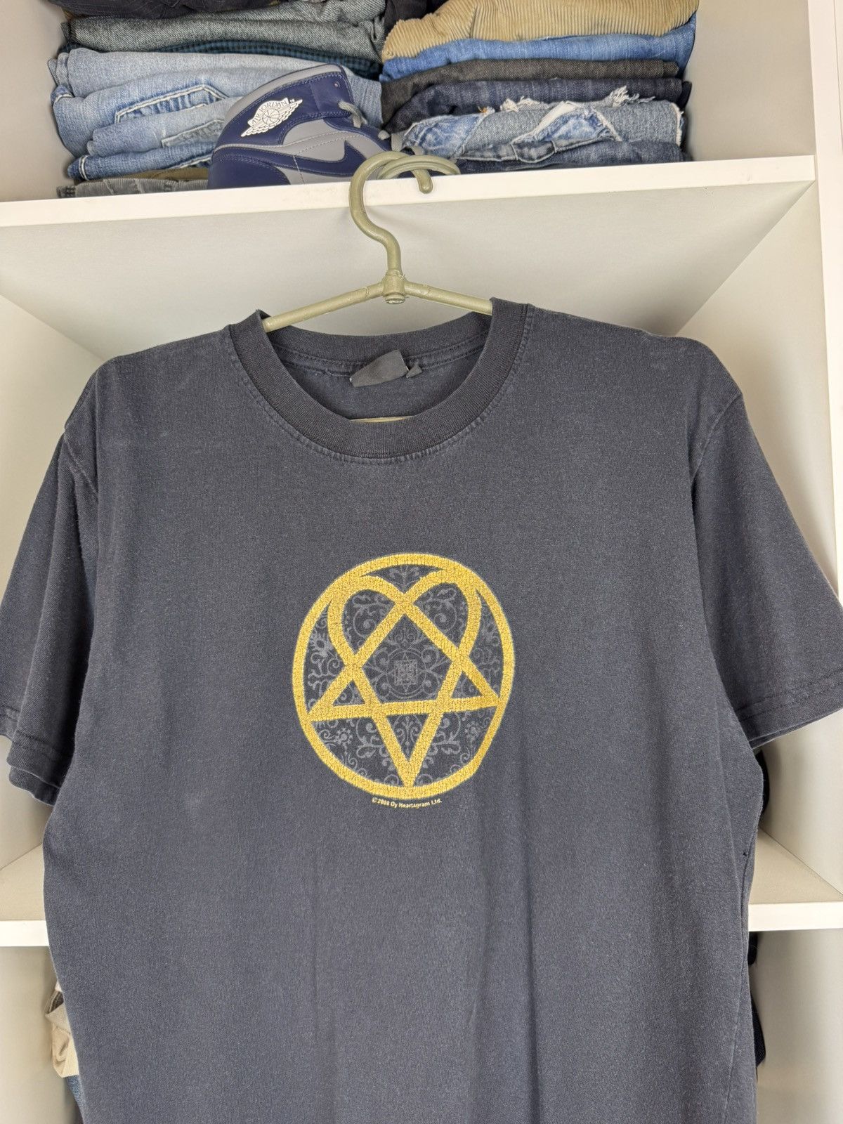 Bravado Bravado Vintage 2008 HIM Rock Band Heartagram T-shirt Size US M / EU 48-50 / 2 - 2 Thumbnail