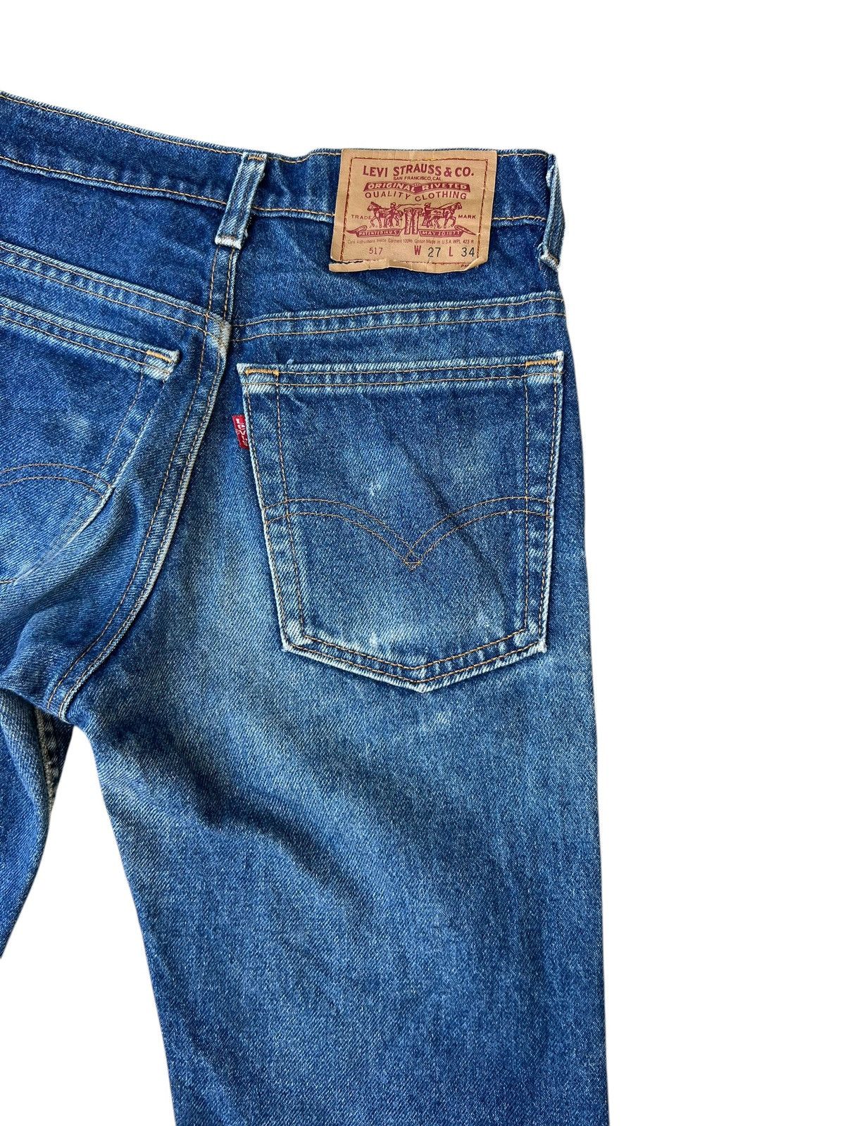 Levi's Vintage 1994 Levi’s 517 Distressed Denim Bootcut Jeans Size US 27 - 17 Thumbnail