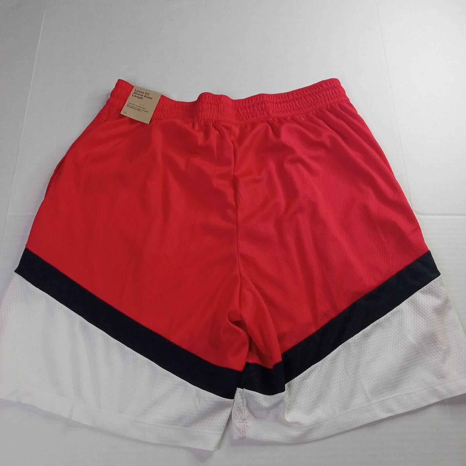 Nike Men's Nike Loose Fit Basketball Shorts Size L Red White Size US 32 / EU 48 - 7 Thumbnail