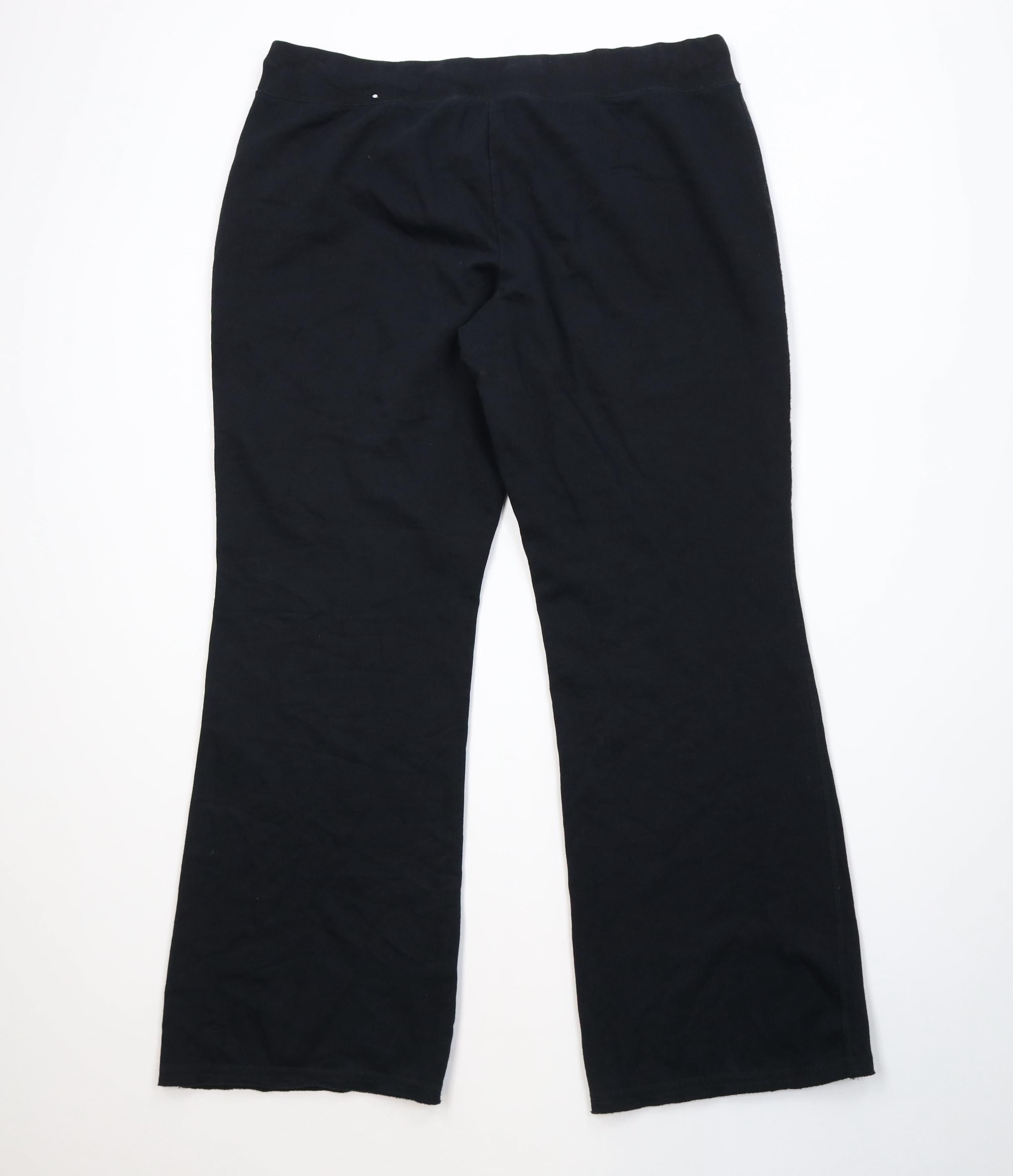 Aeropostale Vintage Y2K Aeropostale Babydoll Wide Leg Sweatpants Black Size 36" / US 14 / IT 50 - 8 Thumbnail