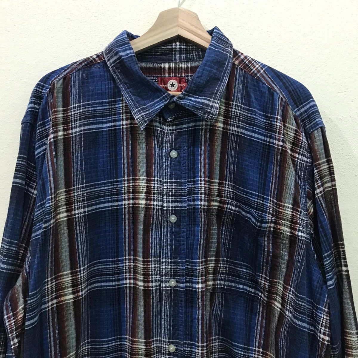 Converse Vintage Converse Baggy Style Plaid Tartan Flannel Shirt Size US XXL / EU 58 / 5 - 3 Thumbnail