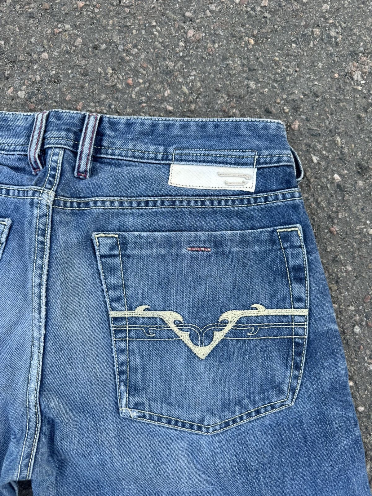 Diesel × Vintage Vintage Y2K Diesel Embroidered Logo Pocket Denom Jeans Pants Size US 31 - 7 Thumbnail