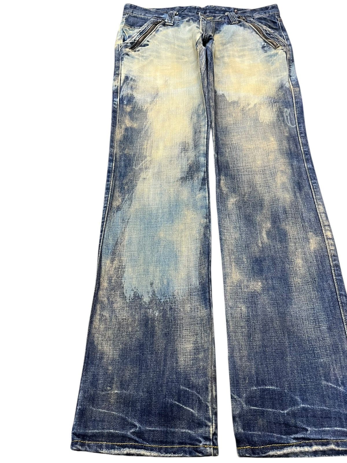 RAGEBLUE Vintage Rageblue Faded Mudwash Whiskers Denim Size US 33 - 3 Thumbnail