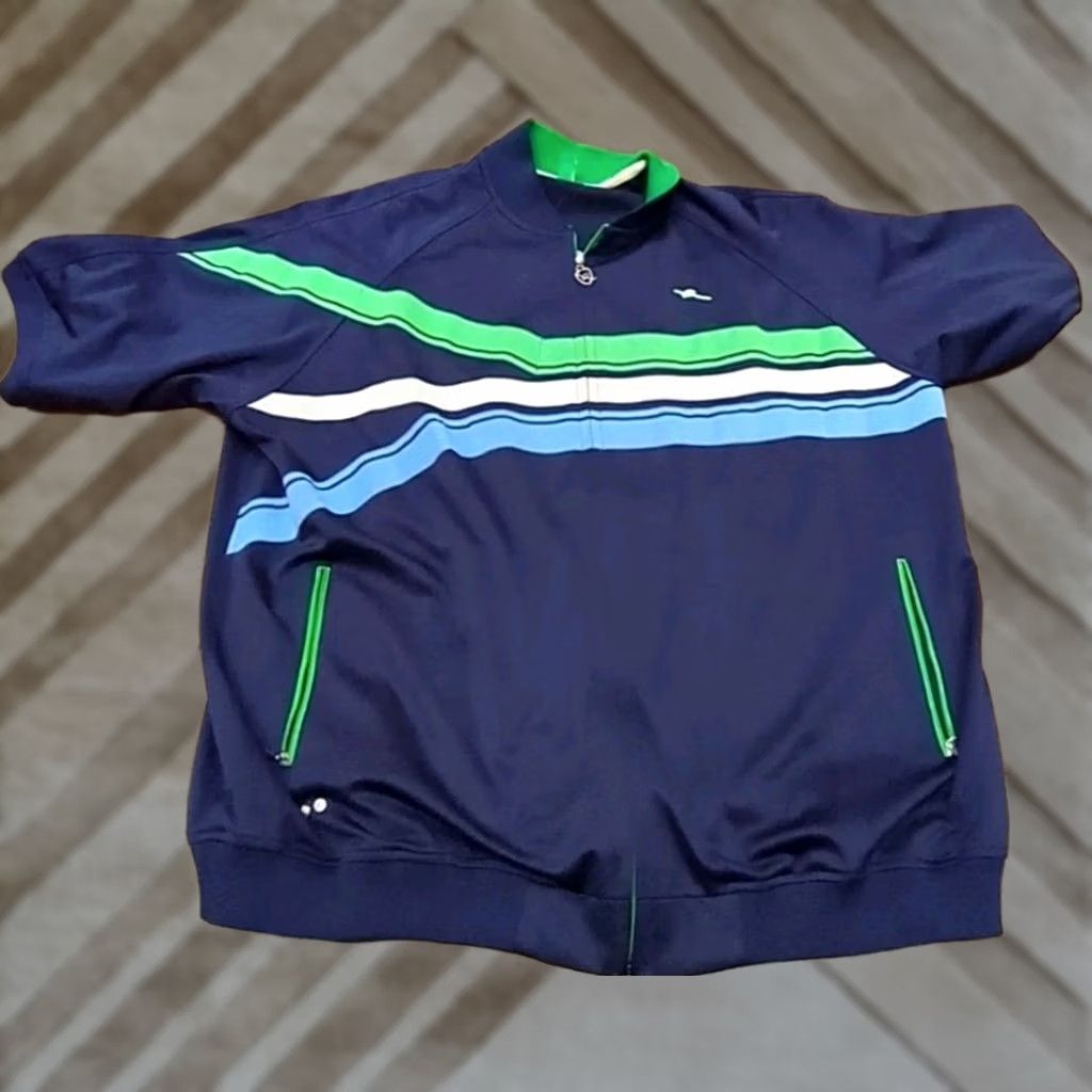 Rocawear VINTAGE Rocawear Jacket Mens Full Zip Track Ski 3XL Blue Satin Striped Full Zip Pockets Stand-Up Collar Mens Size US XXL / EU 58 / 5 - 1 Thumbnail