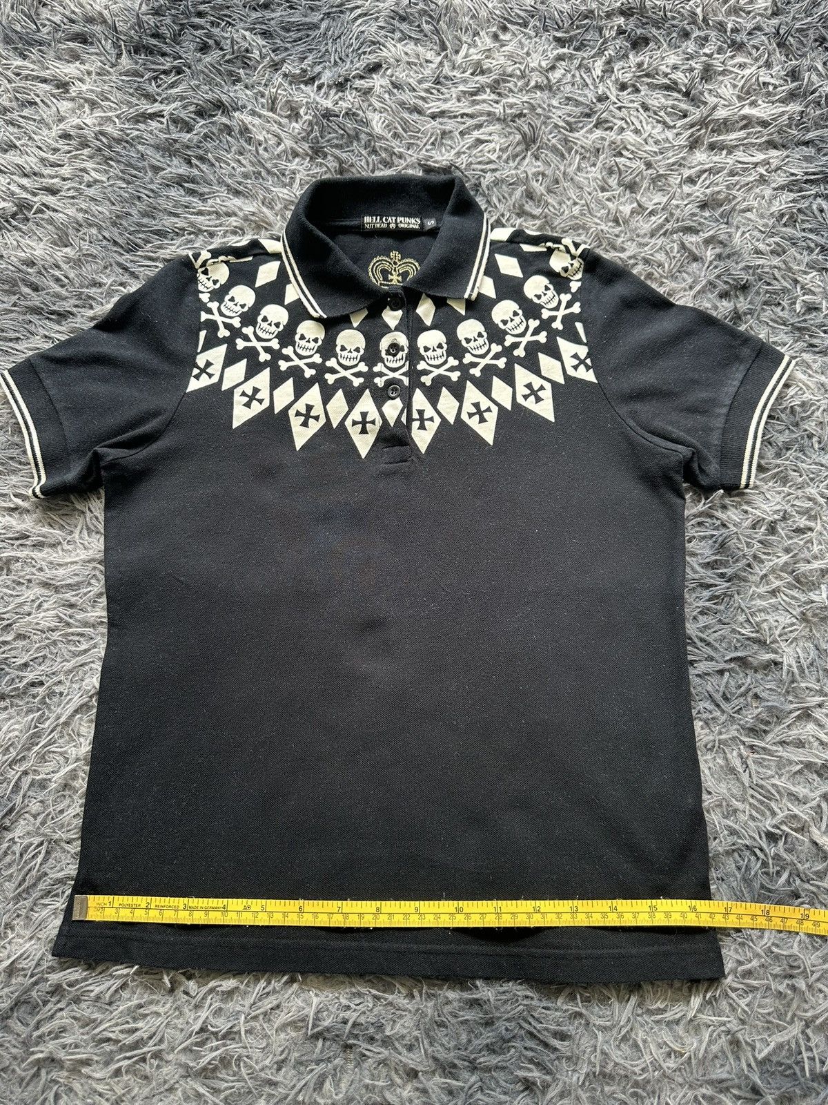 Beauty Beast 🔥Anarchy🔥00’s Hell Cat Punk polo tee Size US S / EU 44-46 / 1 - 17 Thumbnail