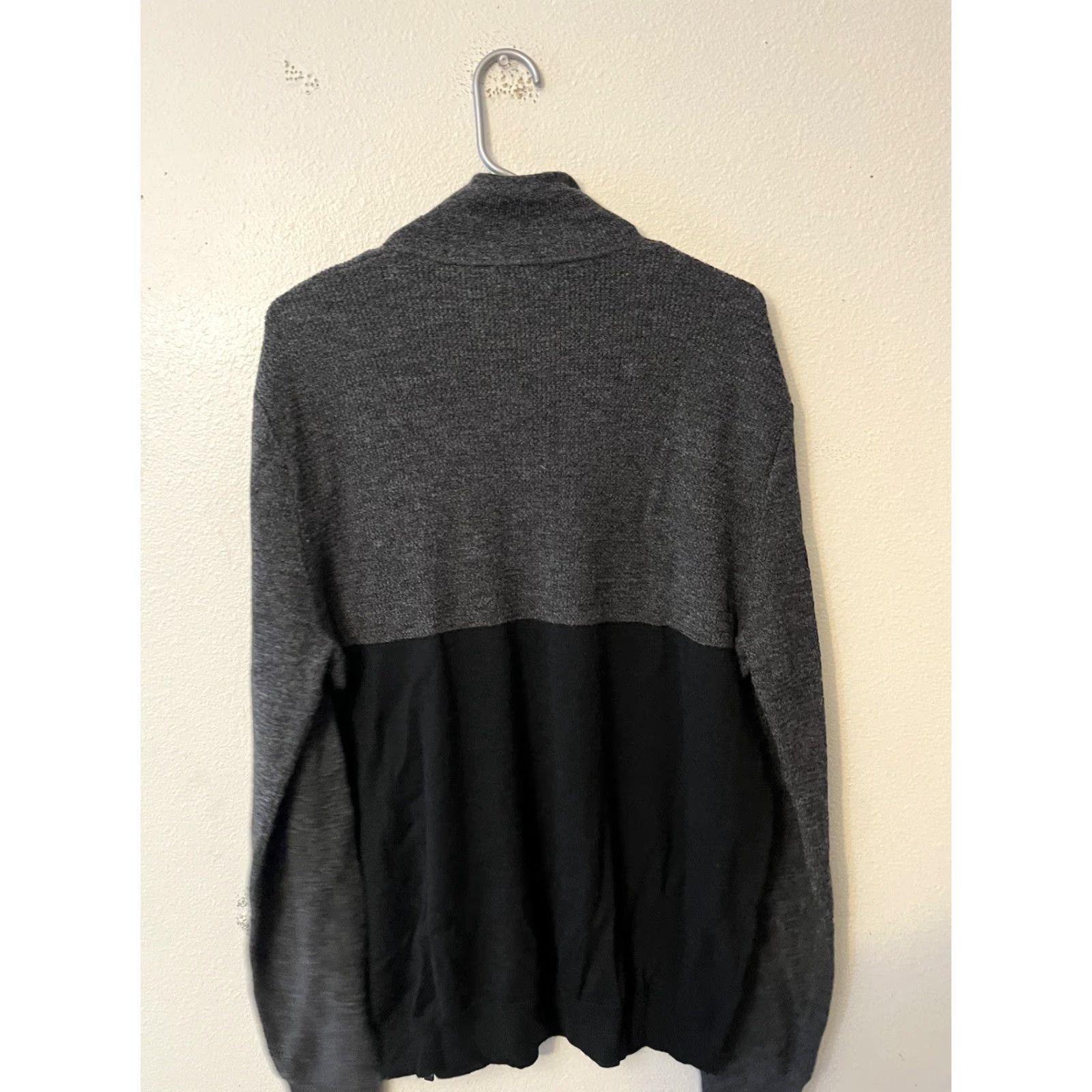 Calvin Klein Calvin Klein Men's Sweater XL Mock Neck 1/4 Zip Wool Black Gray Italian Yarn Pullover Size US XL / EU 56 / 4 - 3 Thumbnail