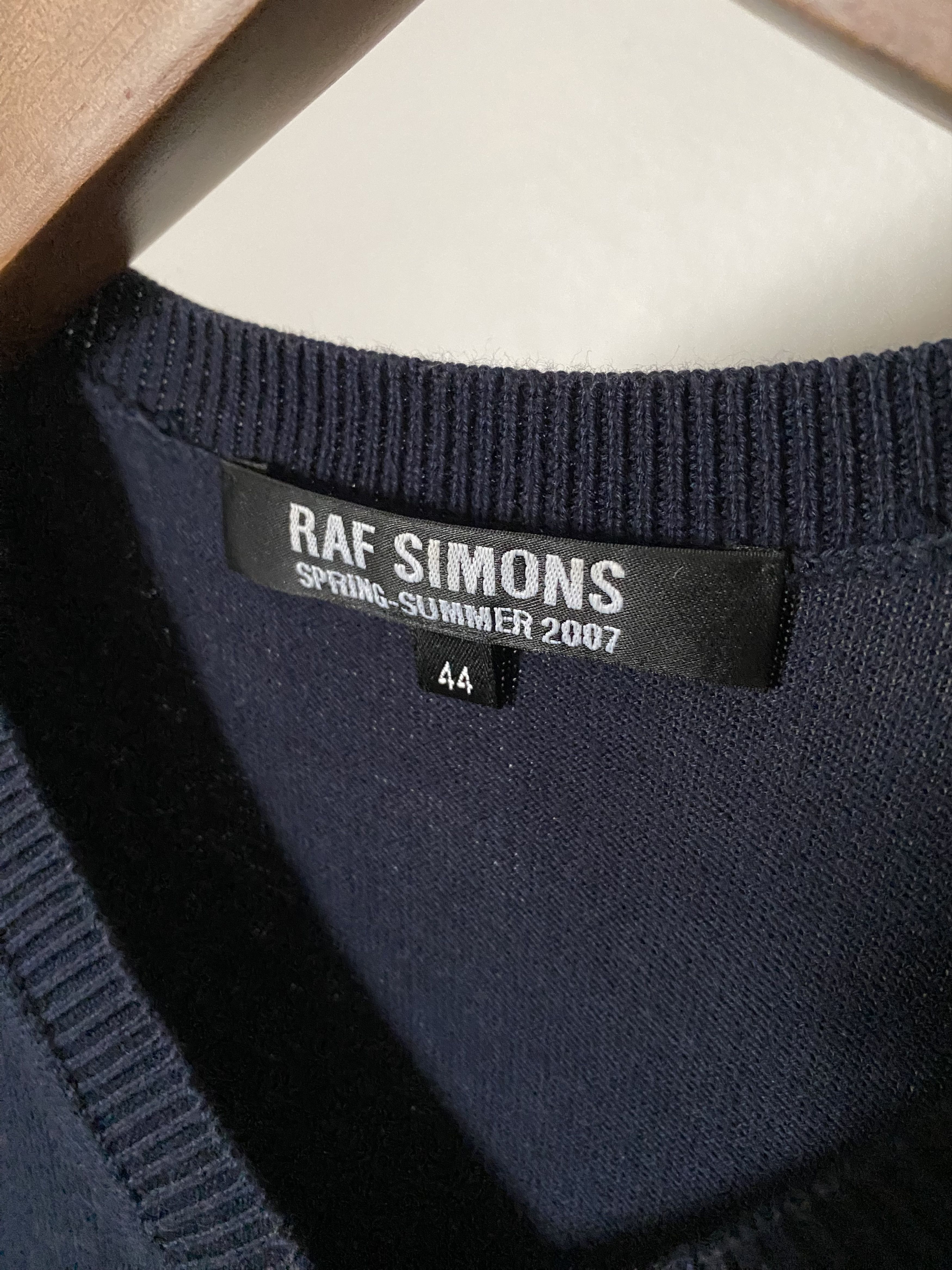 Raf Simons SS2007 Navy Knit Vest Size US S / EU 44-46 / 1 - 3 Thumbnail