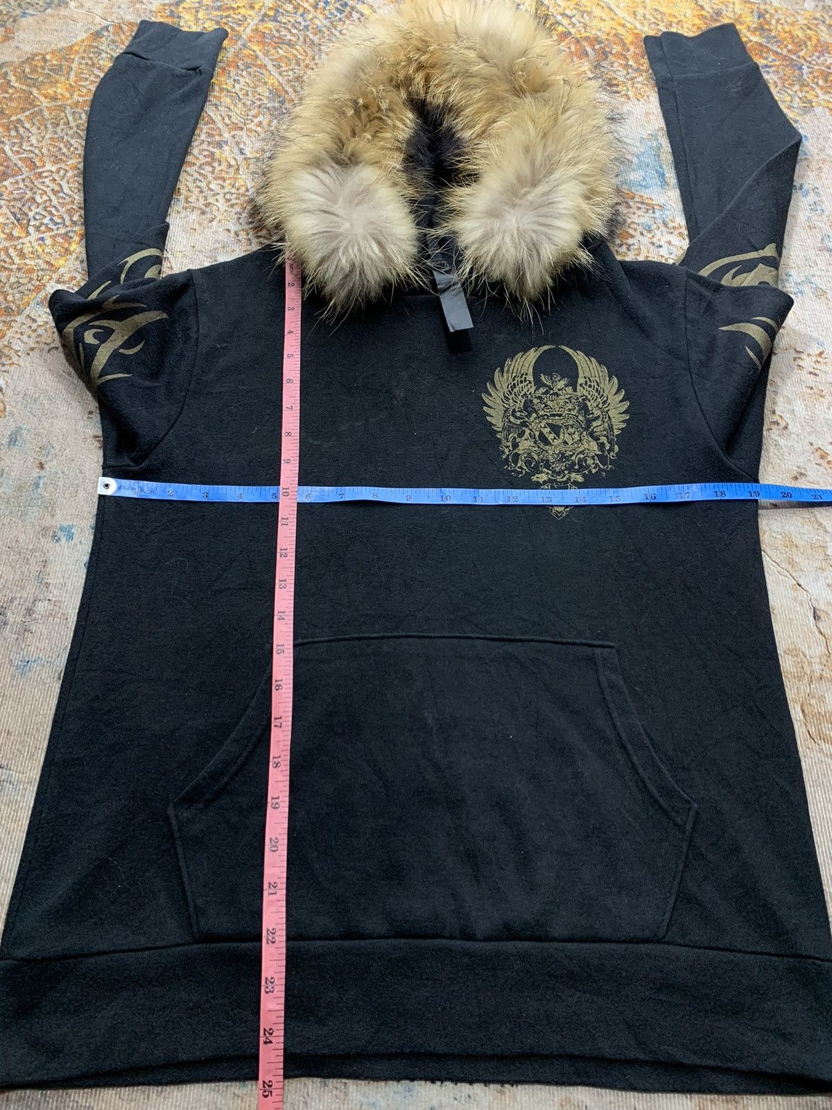 If Six Was Nine × Japanese Brand × Le Grande Bleu (L.G.B.) Japanese Tribal Faux Fur Hoodie Lgb ifsix style Size US M / EU 48-50 / 2 - 4 Thumbnail