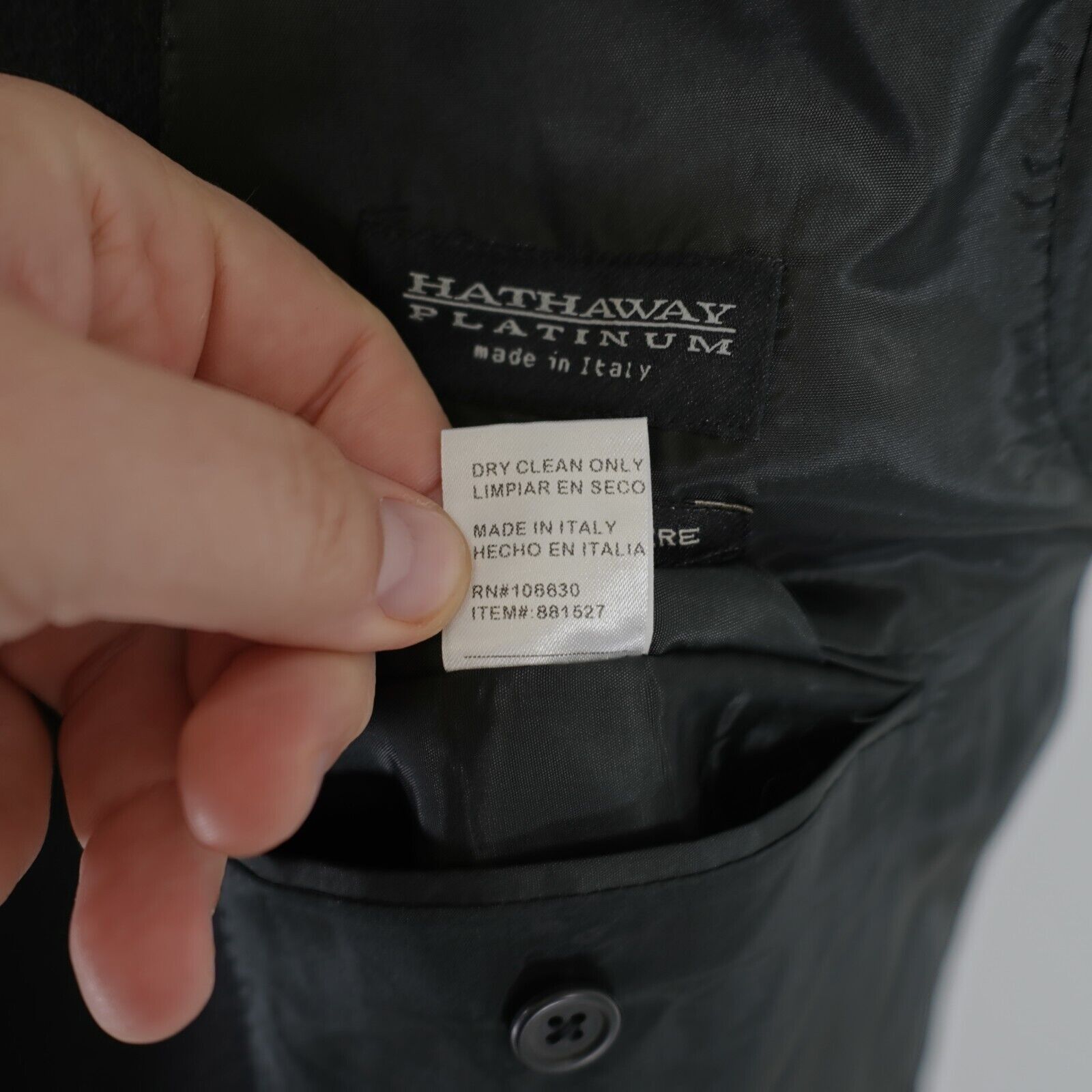 Designer Hathaway Platinum 100% Pure Cashmere 3 Button Blazer 42R Size 42R - 11 Thumbnail