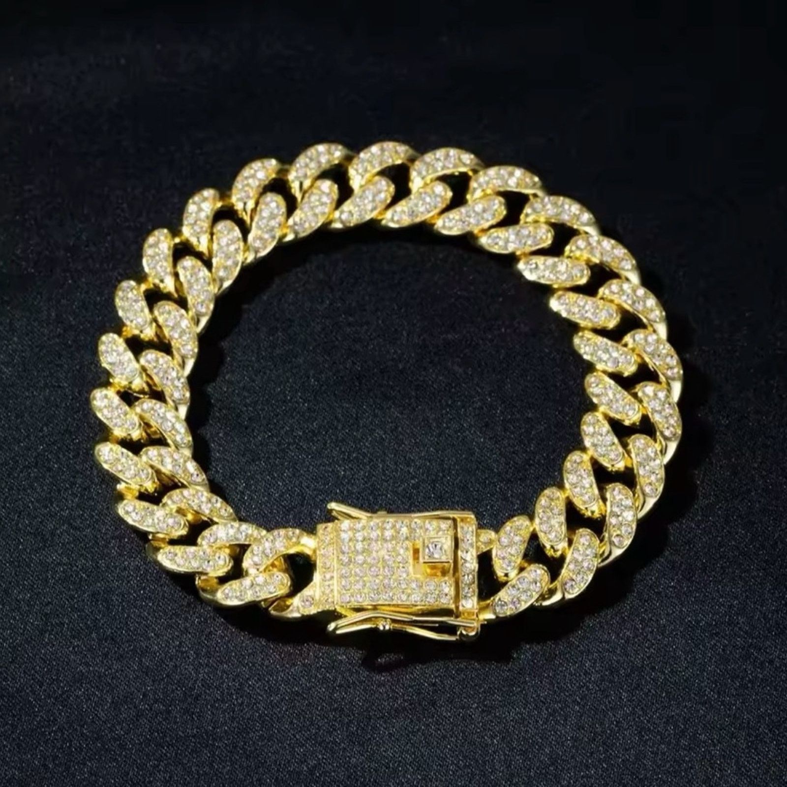 Other Miami Cuban Mens 13mm Iced Out Bracelet 8” Size ONE SIZE - 1 Thumbnail