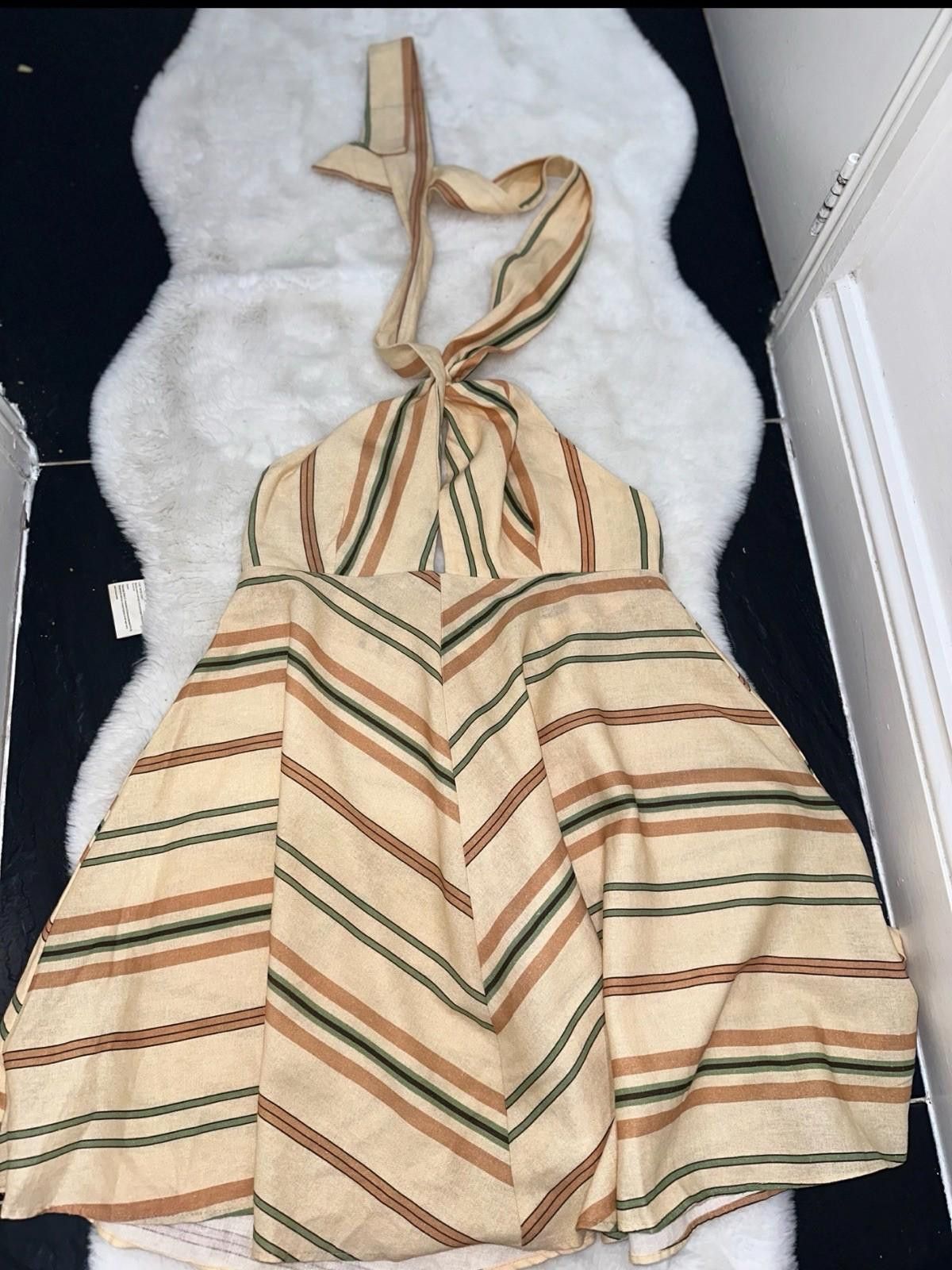 Zara ZARA dress Linen Halter Neck Size M / US 6-8 / IT 42-44 - 1 Thumbnail
