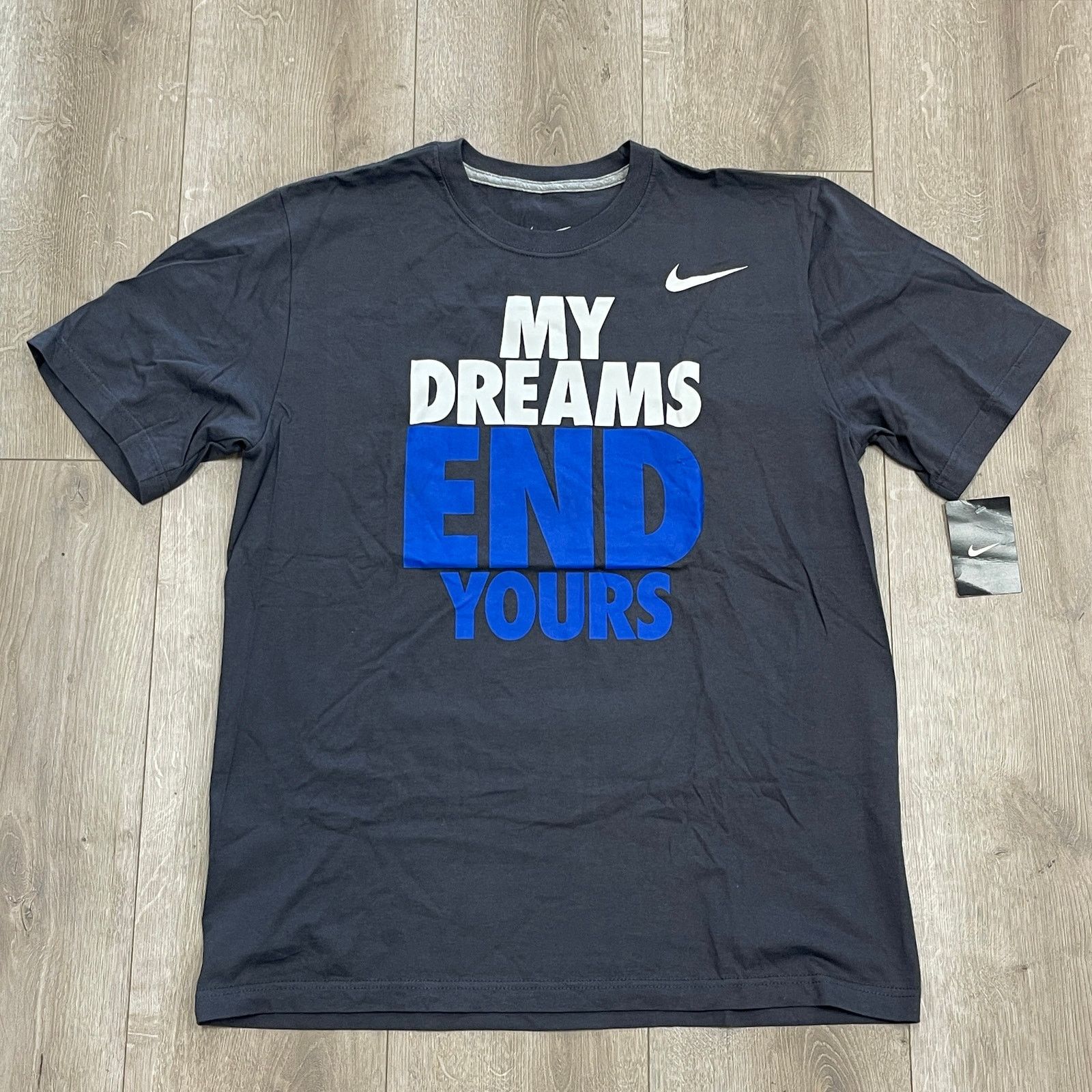 Nike New Nike My Dreams End Yours Regular Fit Gray Tee Large Size US L / EU 52-54 / 3 - 1 Thumbnail