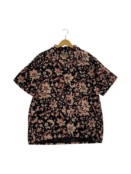 POUR HOMME vintage flower open collar shirts