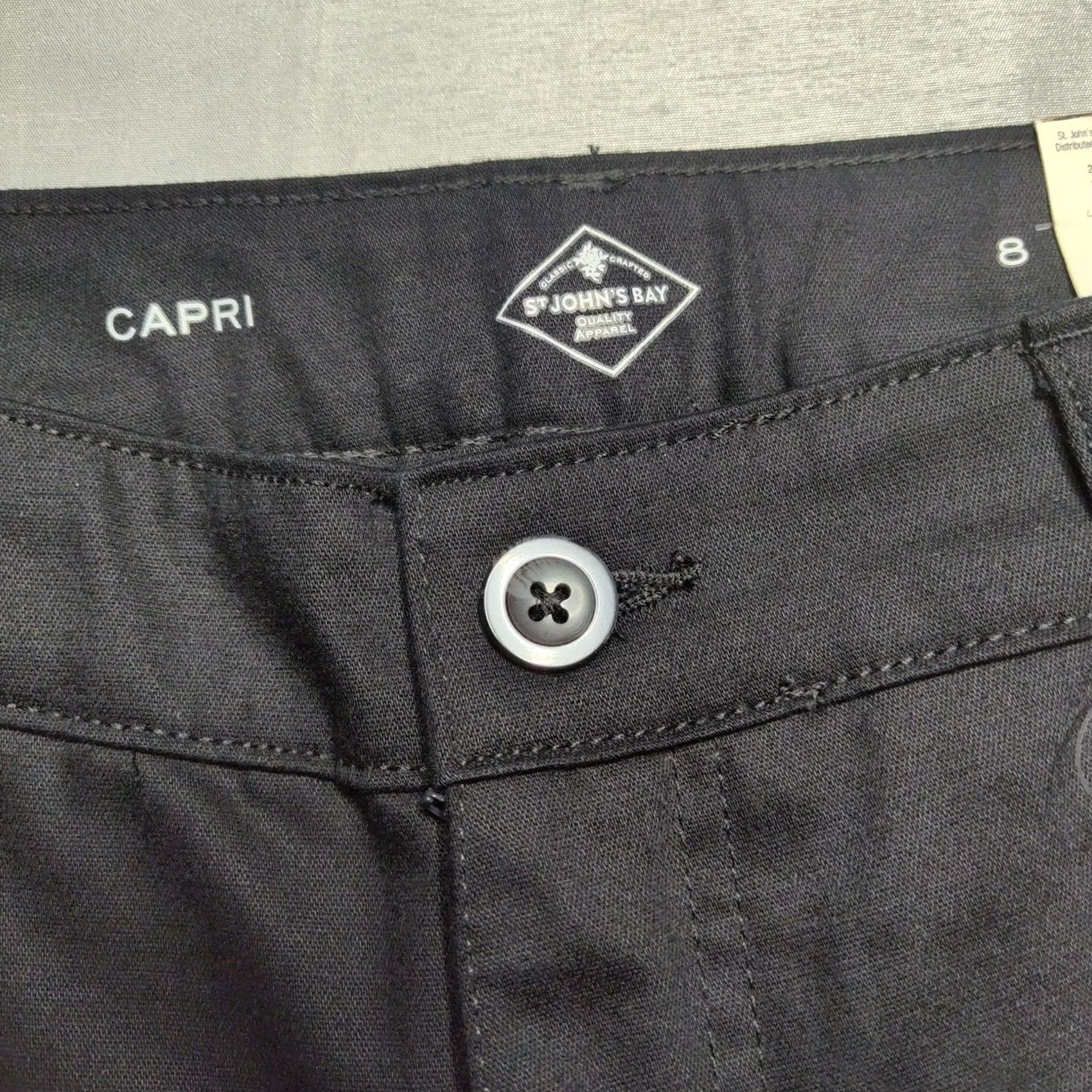 Vintage St Johns Bay Women 8 Black Secretly Slender Capri Pants NEW Size 30" / US 8 / IT 44 - 5 Thumbnail